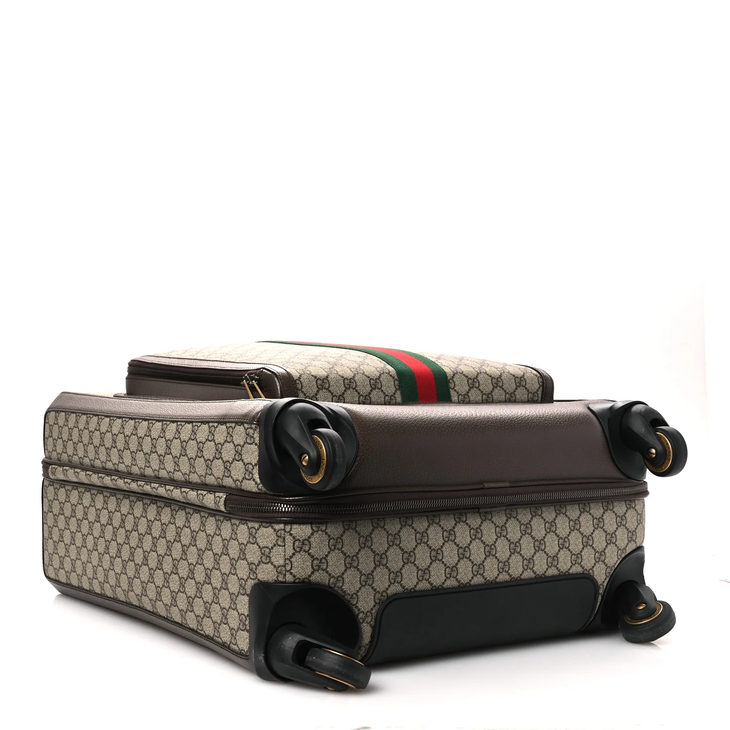 GG Supreme Monogram Web Medium Savoy Trolley Beige Ebony - Top Club