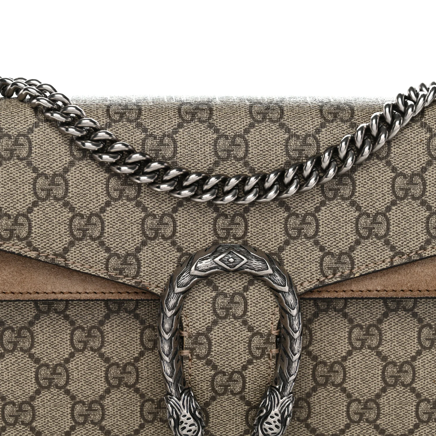 GG Supreme Monogram Small Dionysus Shoulder Bag Taupe - Top Club