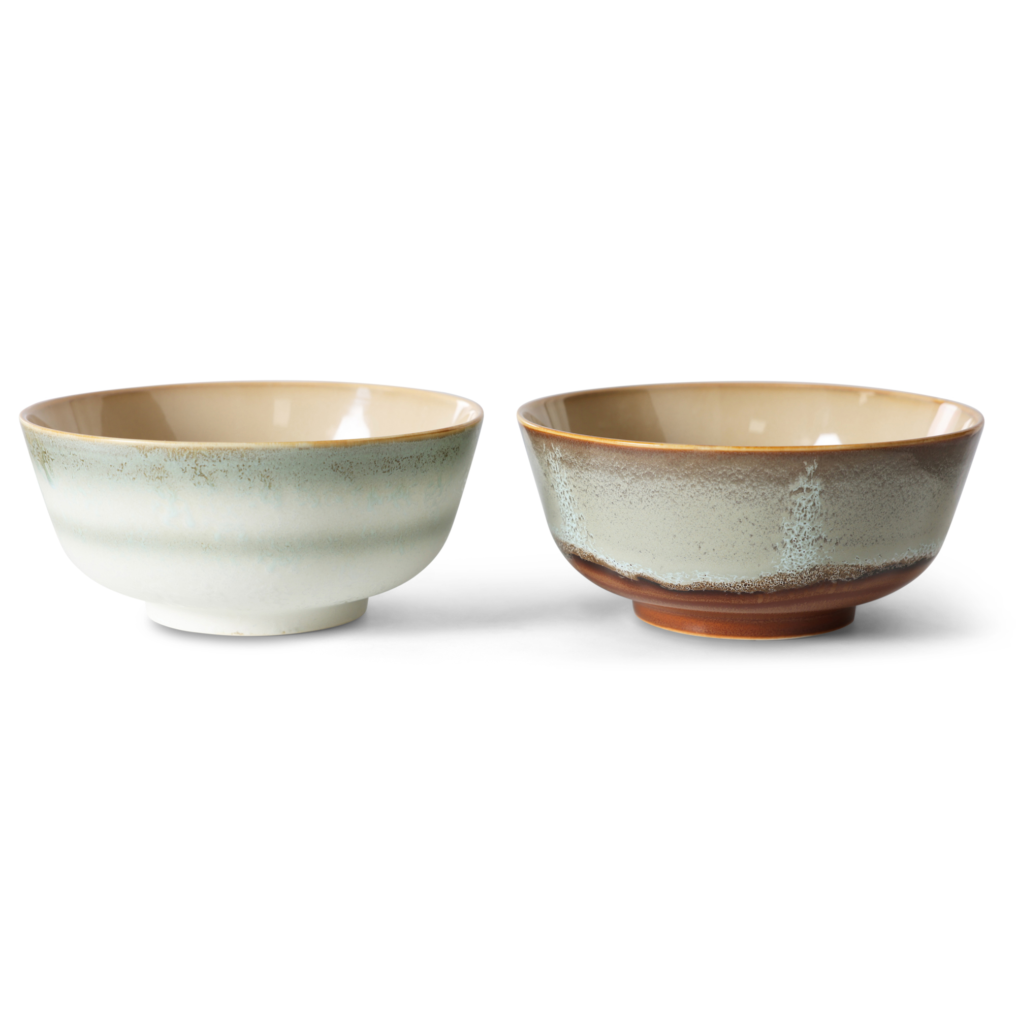 Servies 70's Ceramics ramen schaal Verge - set van 2