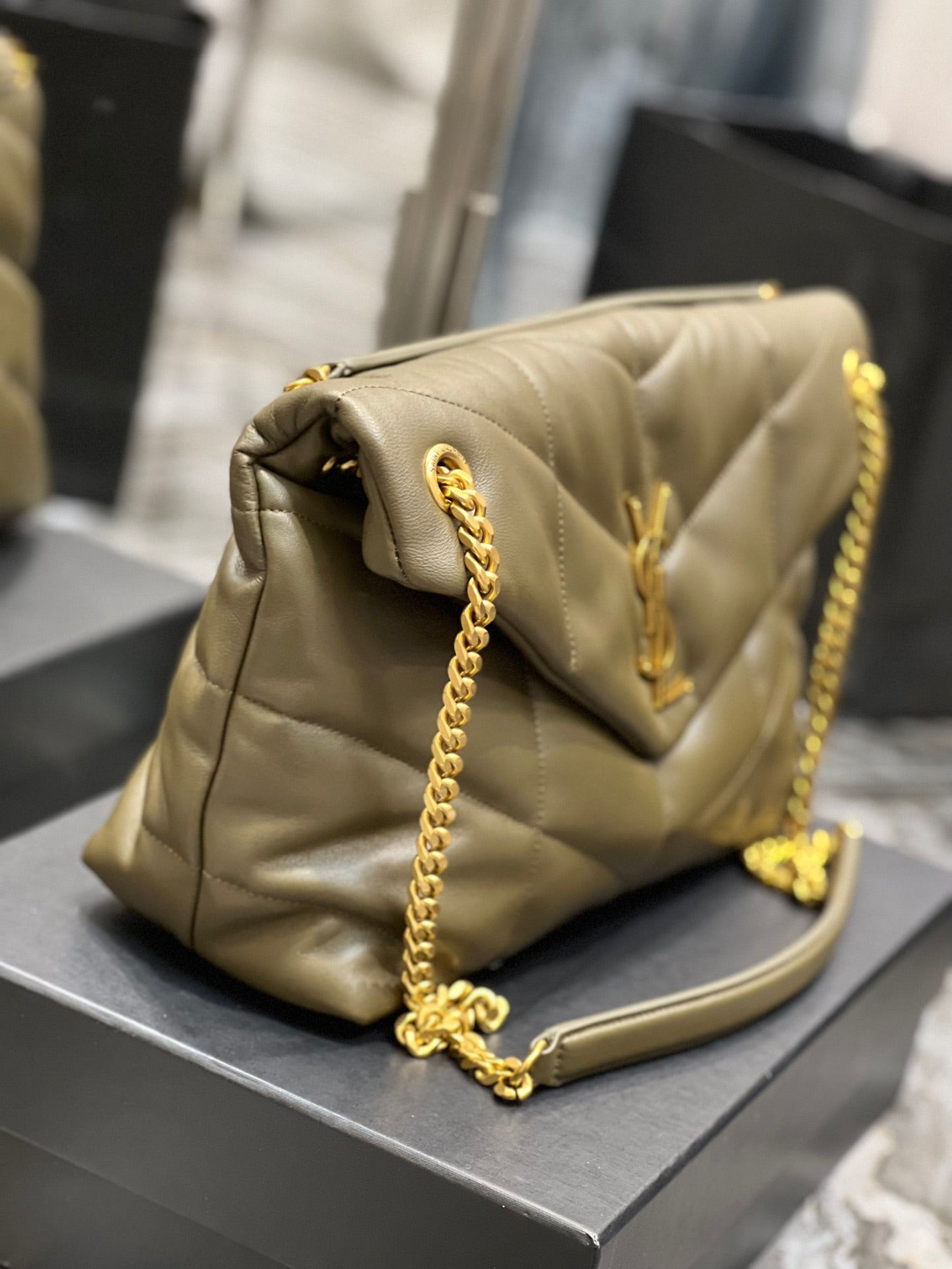 Y PUFFER MEDIUM BAG IN QUILTED LAMBSKIN - Top Club