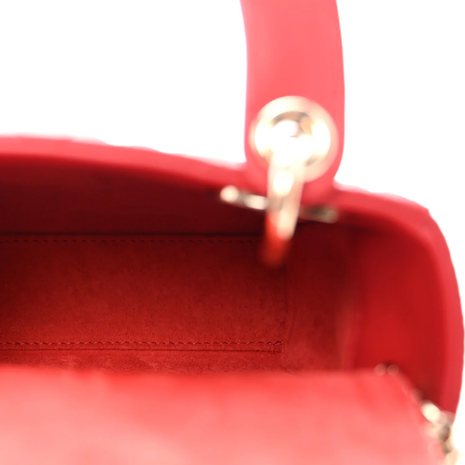 Calfskin Cannage Dioramour Mini Lady Dior Bag Bright Red - Top Club