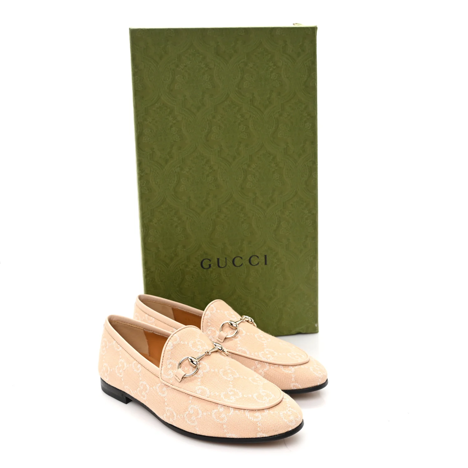 Canvas GG Monogram Horsebit Womens Jordaan Loafers 35.5 Souffle Rose - Top Club