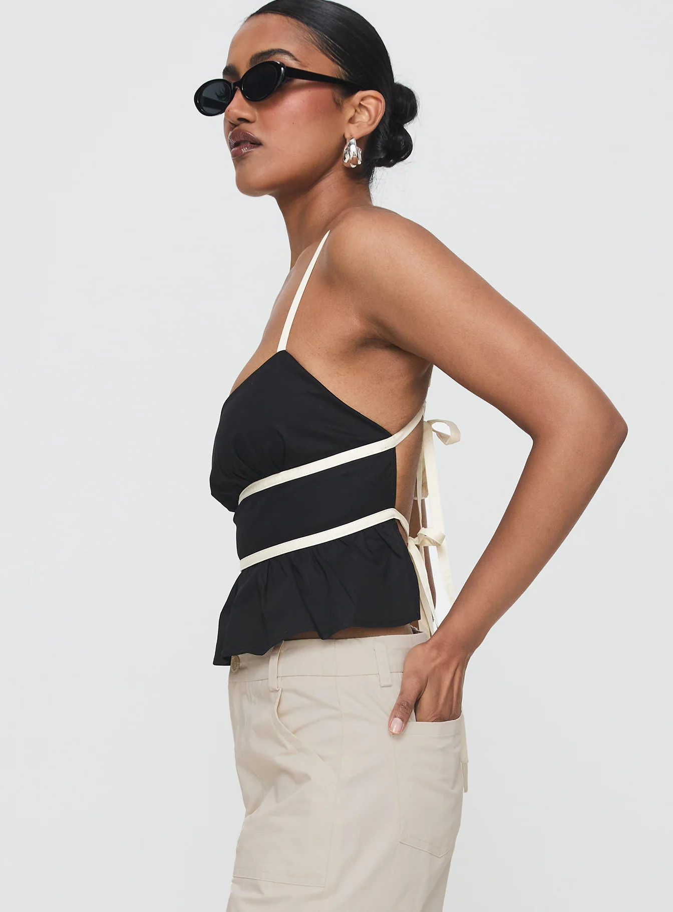 Daxon Top Black / Cream