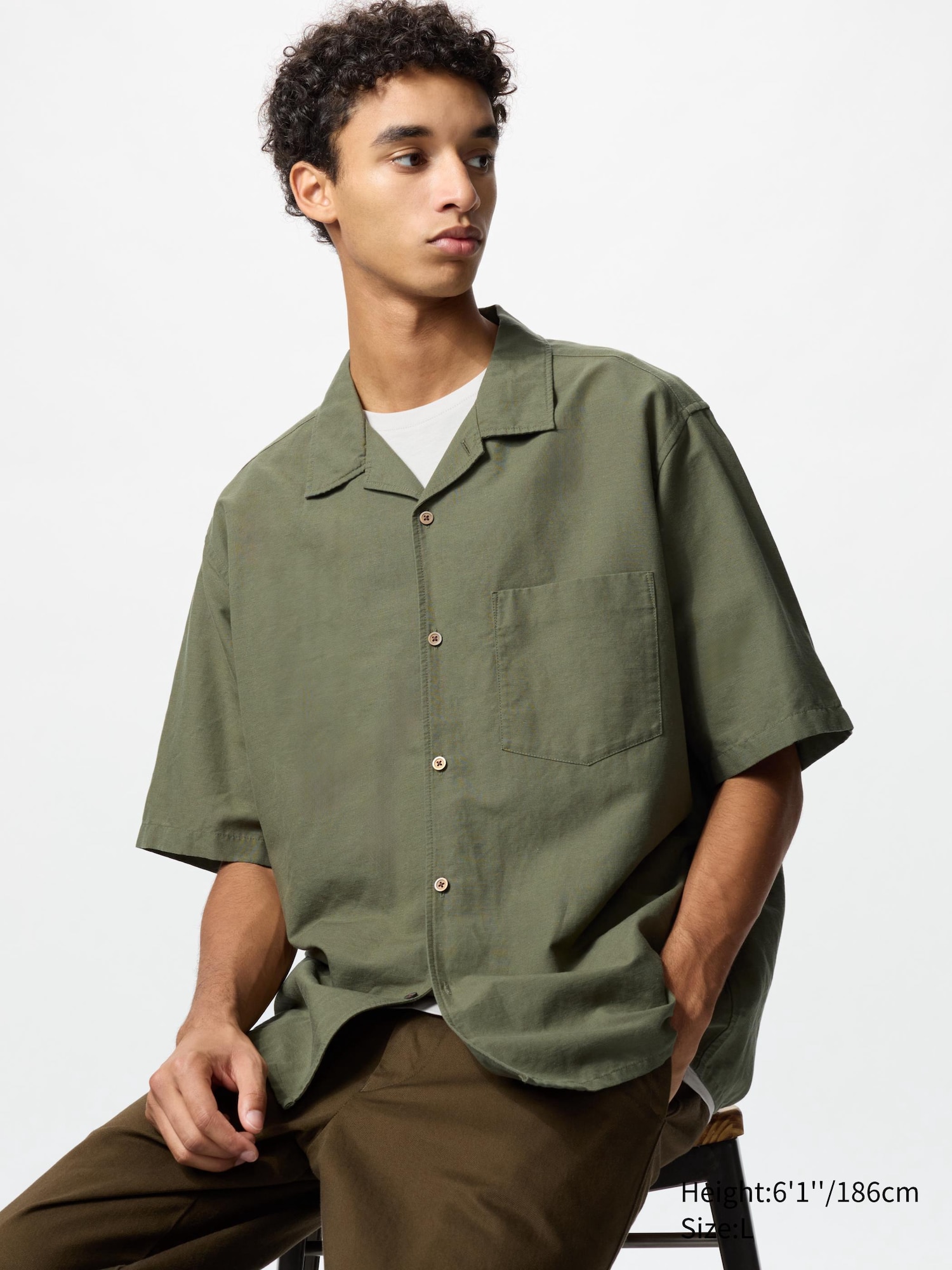 Cotton Linen Short Sleeve Shirt