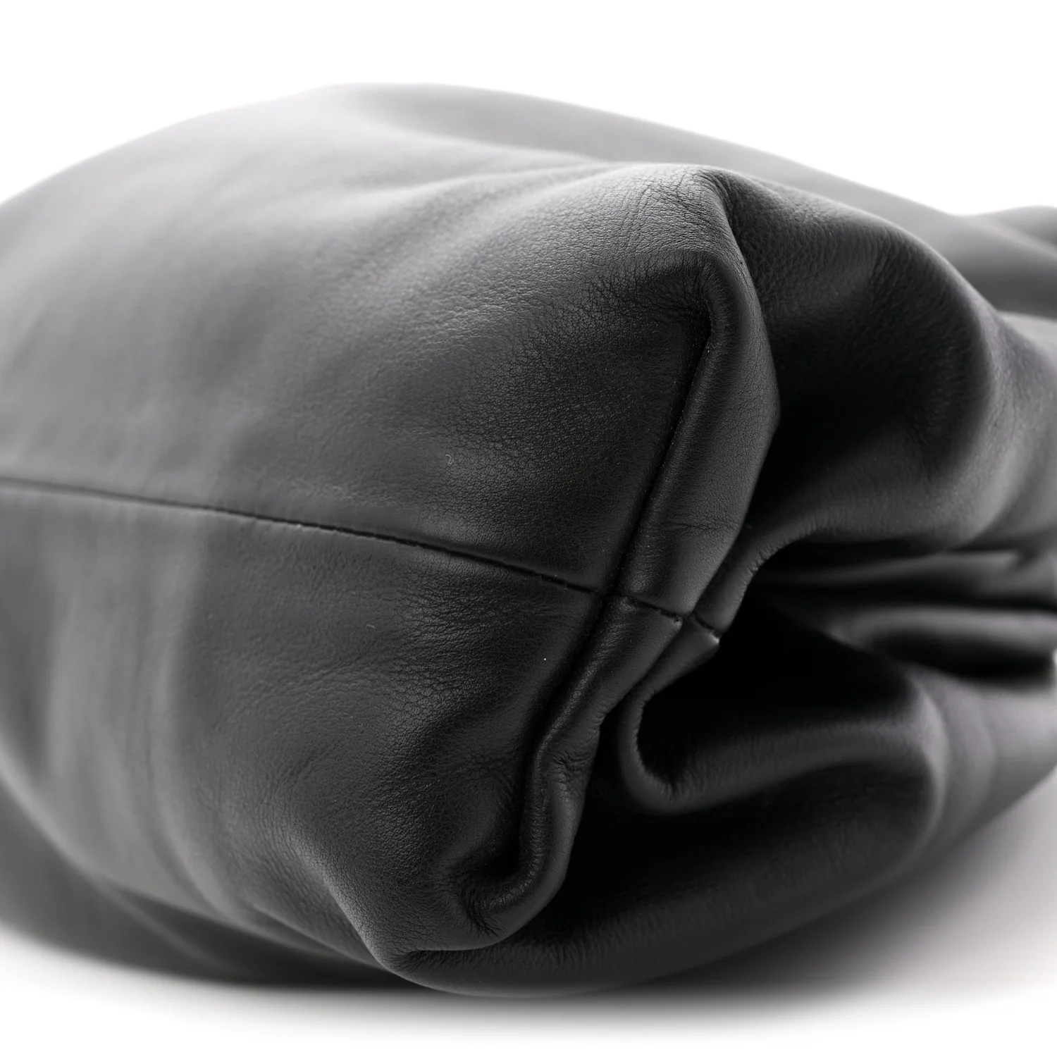 Smooth Butter Calf The Pouch Oversized Clutch Black - Top Club