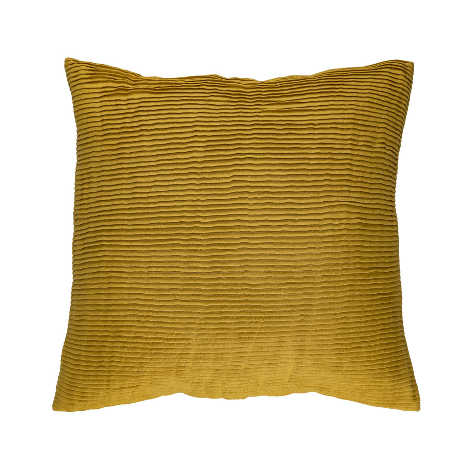Kussen linnen Strings mustard