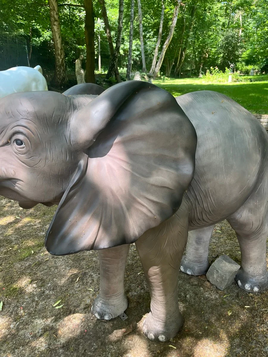Luxury decorative sculpture XXL elephant – monumental elegance for inside and outside