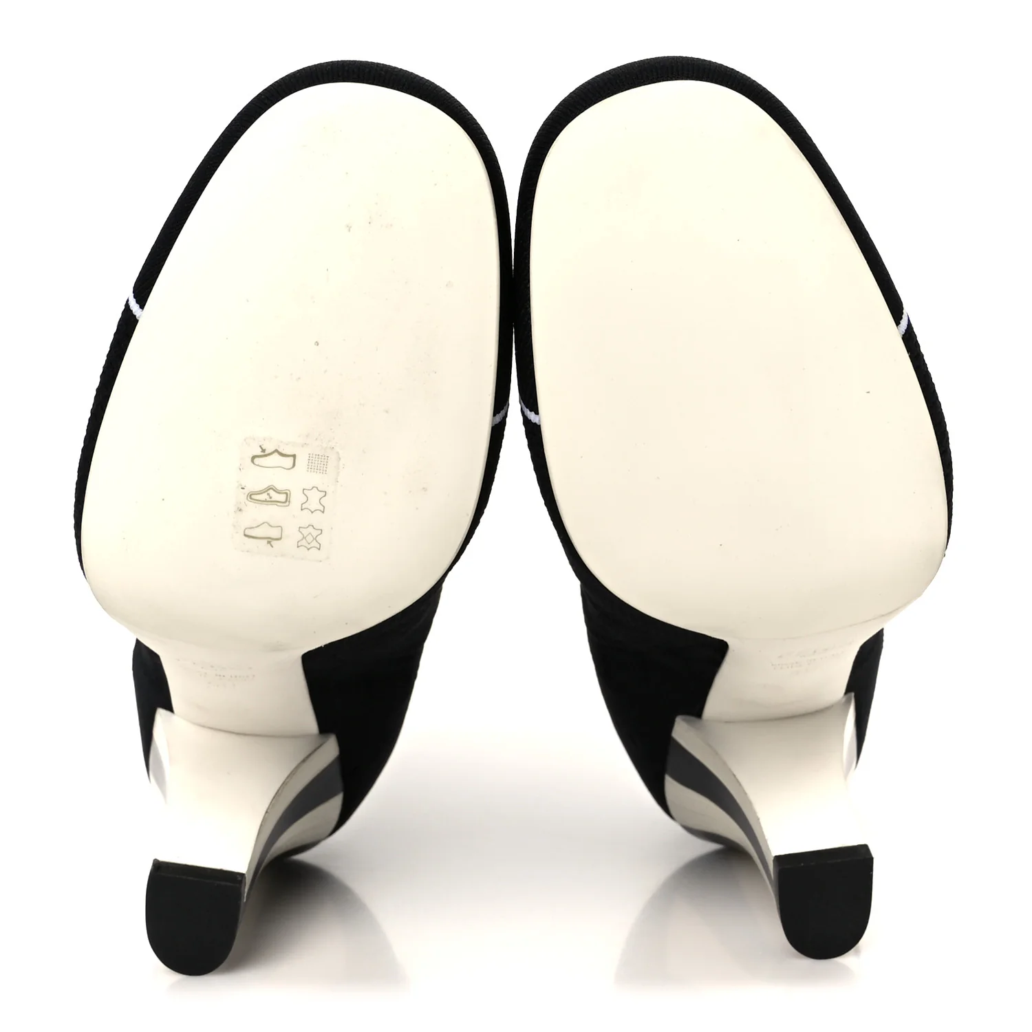 Stretch Fabric Openwork Rockoko 105mm Sock Boots  40 Black White - Top Club