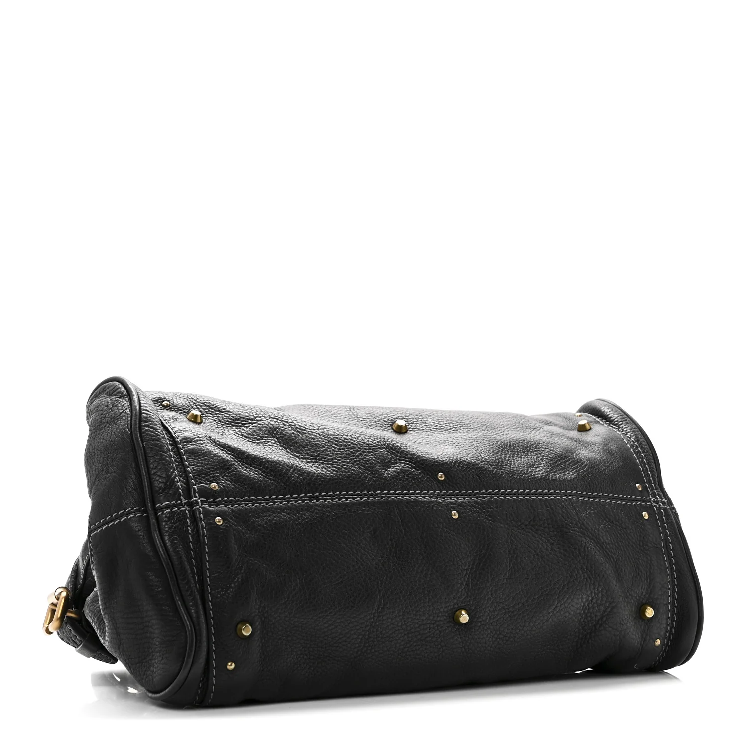 Calfskin Medium Paddington Satchel Black - Top Club