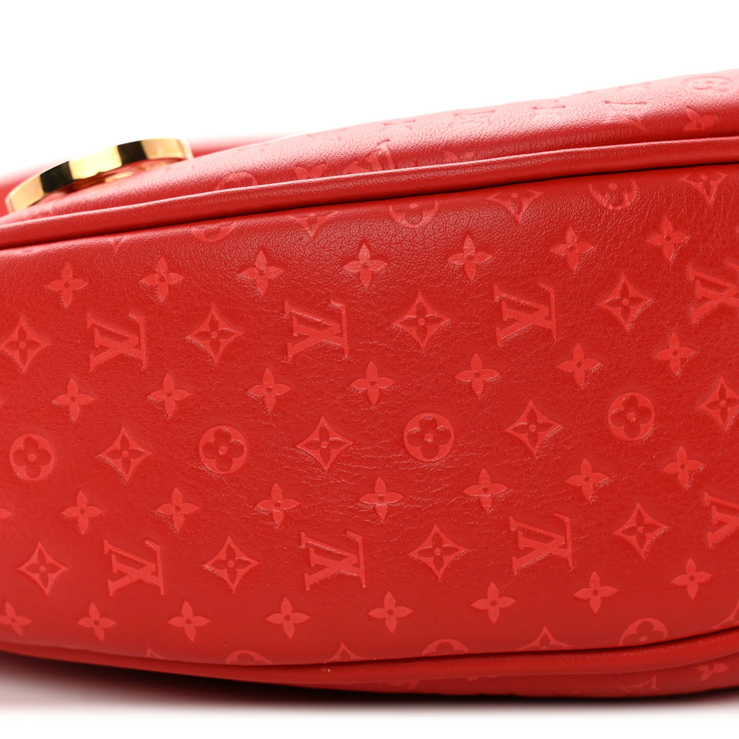 Calfskin Nanogram Embossed Loop PM Rouge - Top Club
