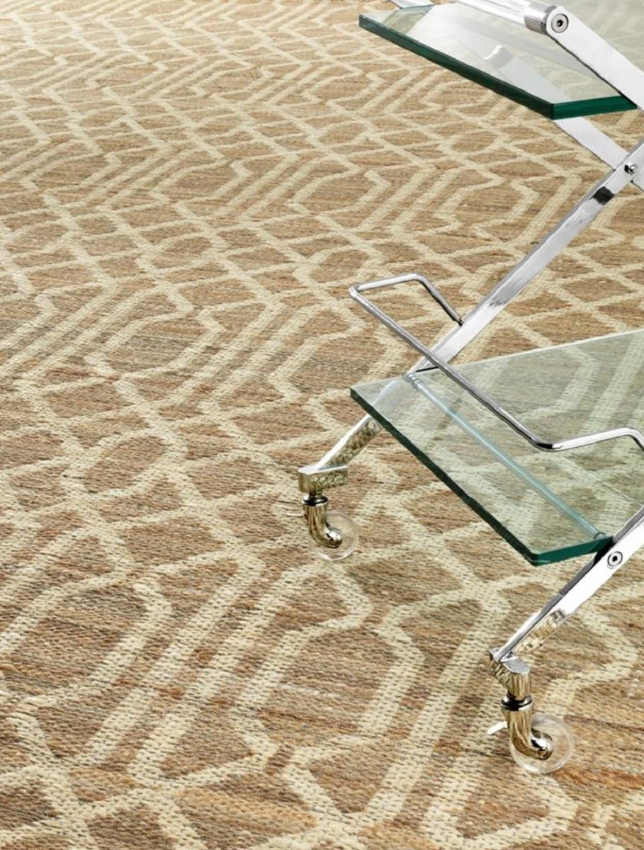 Luxury living room carpet natural colors 300 x 400 cm - luxury jute carpet