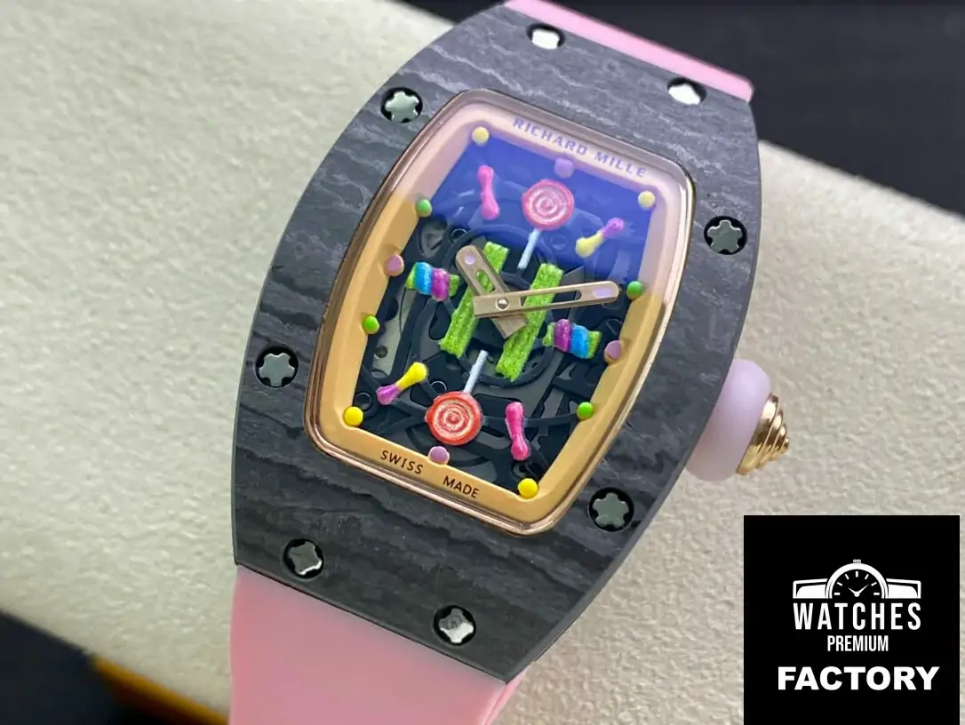 Richard Mille RM-07 Bon Bon RM Factory Pink Rubber Strap
