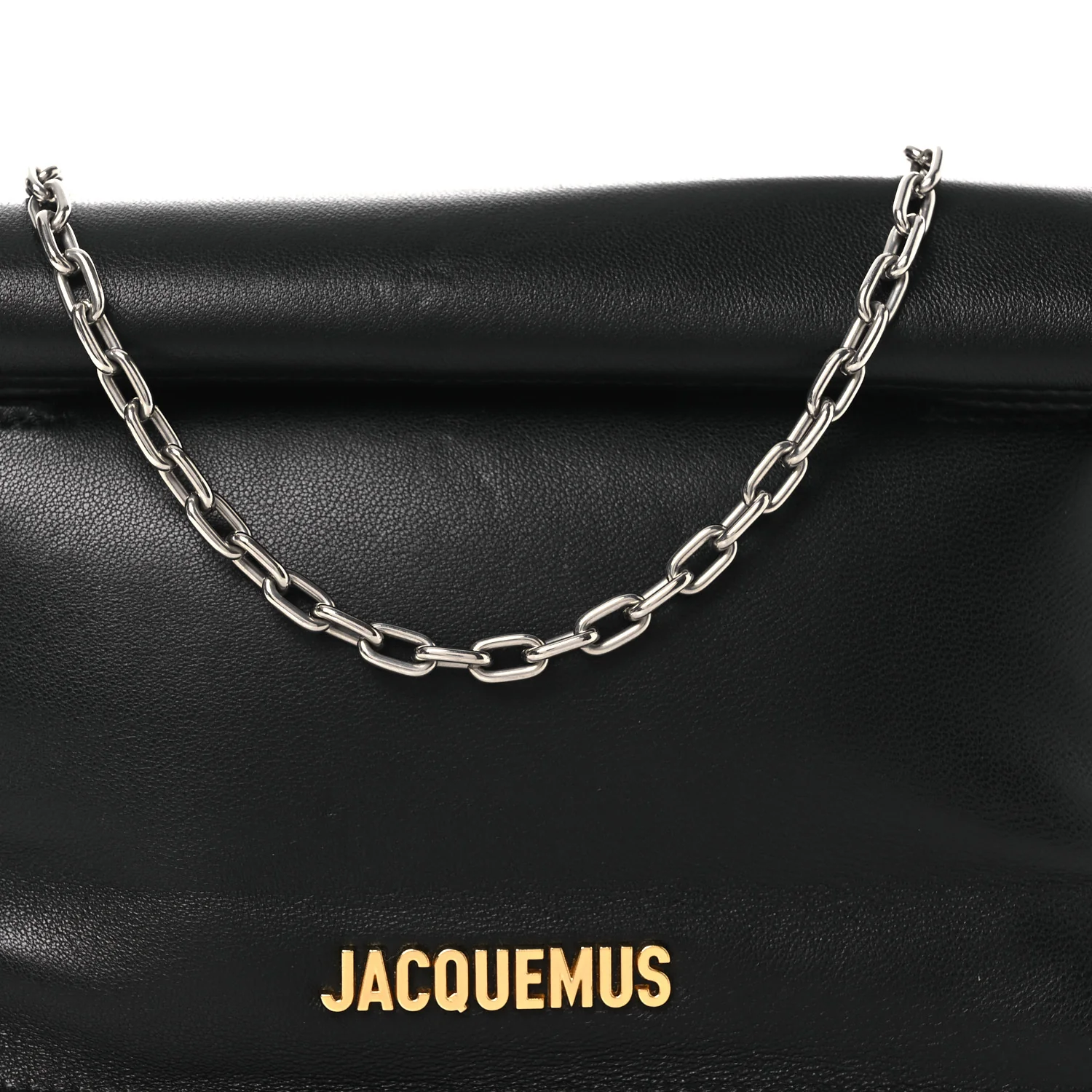 Smooth Calfskin La Pochette Rond Carre Black - Top Club