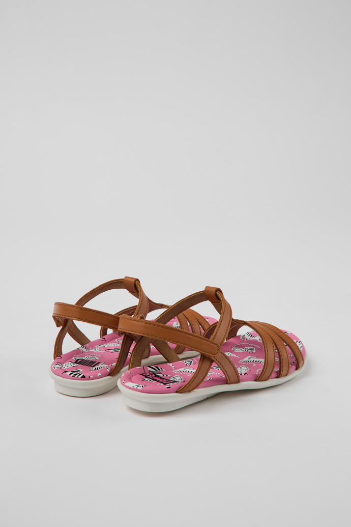 Twins Brown Leather Sandals for Boys