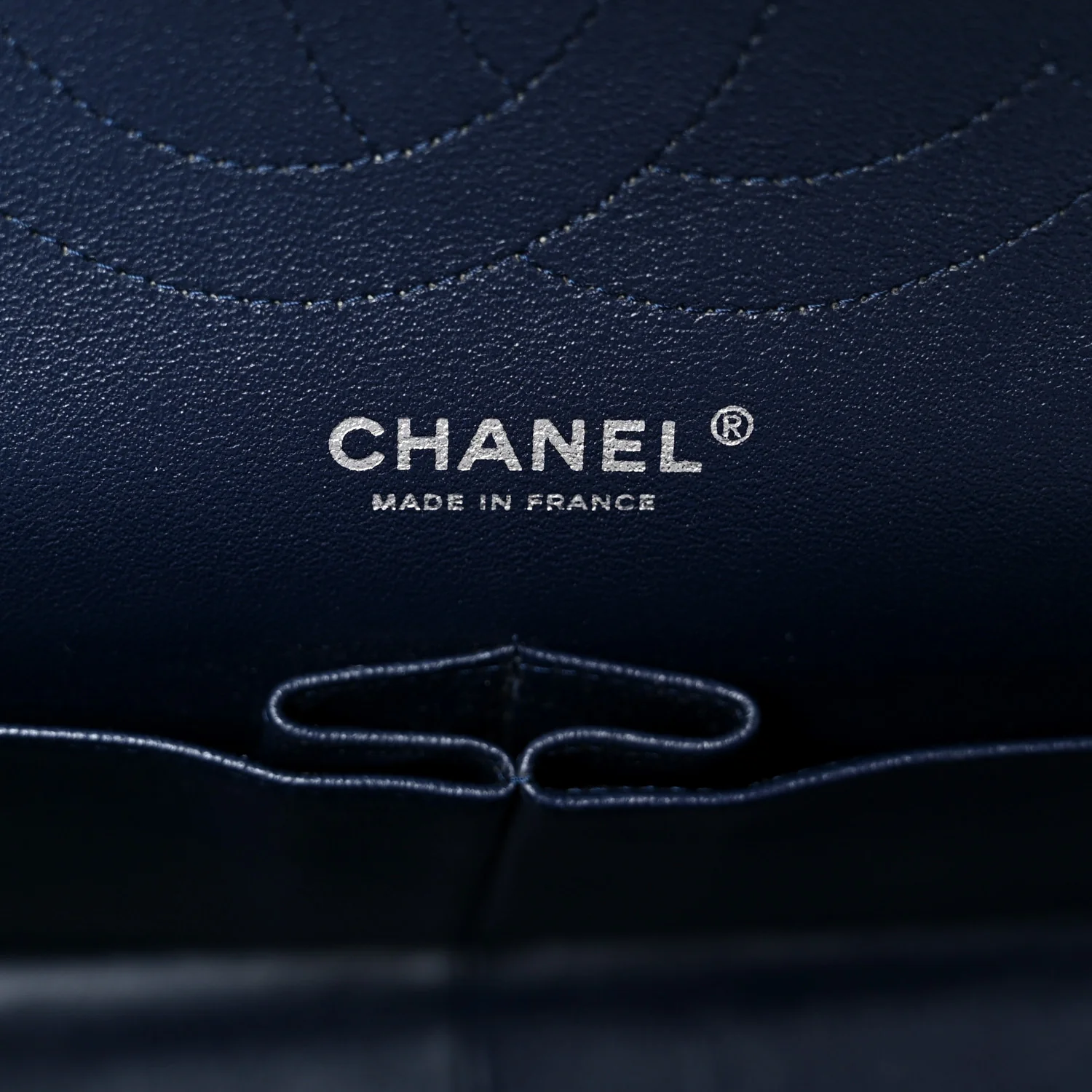 Lambskin Quilted Jumbo Double Flap Navy - Top Club