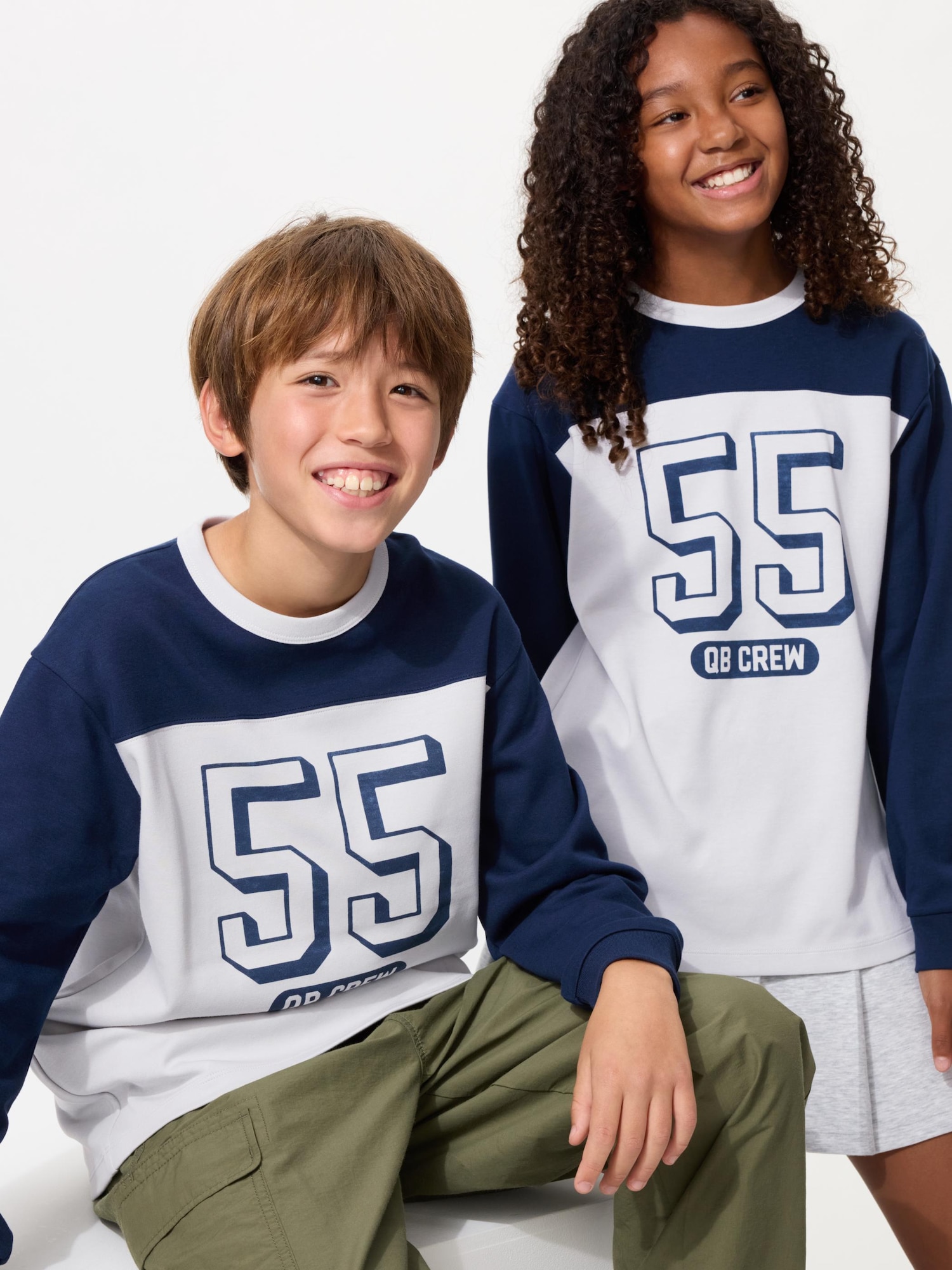 KIDS AIRism Cotton Crew Neck T-Shirt Long Sleeve
