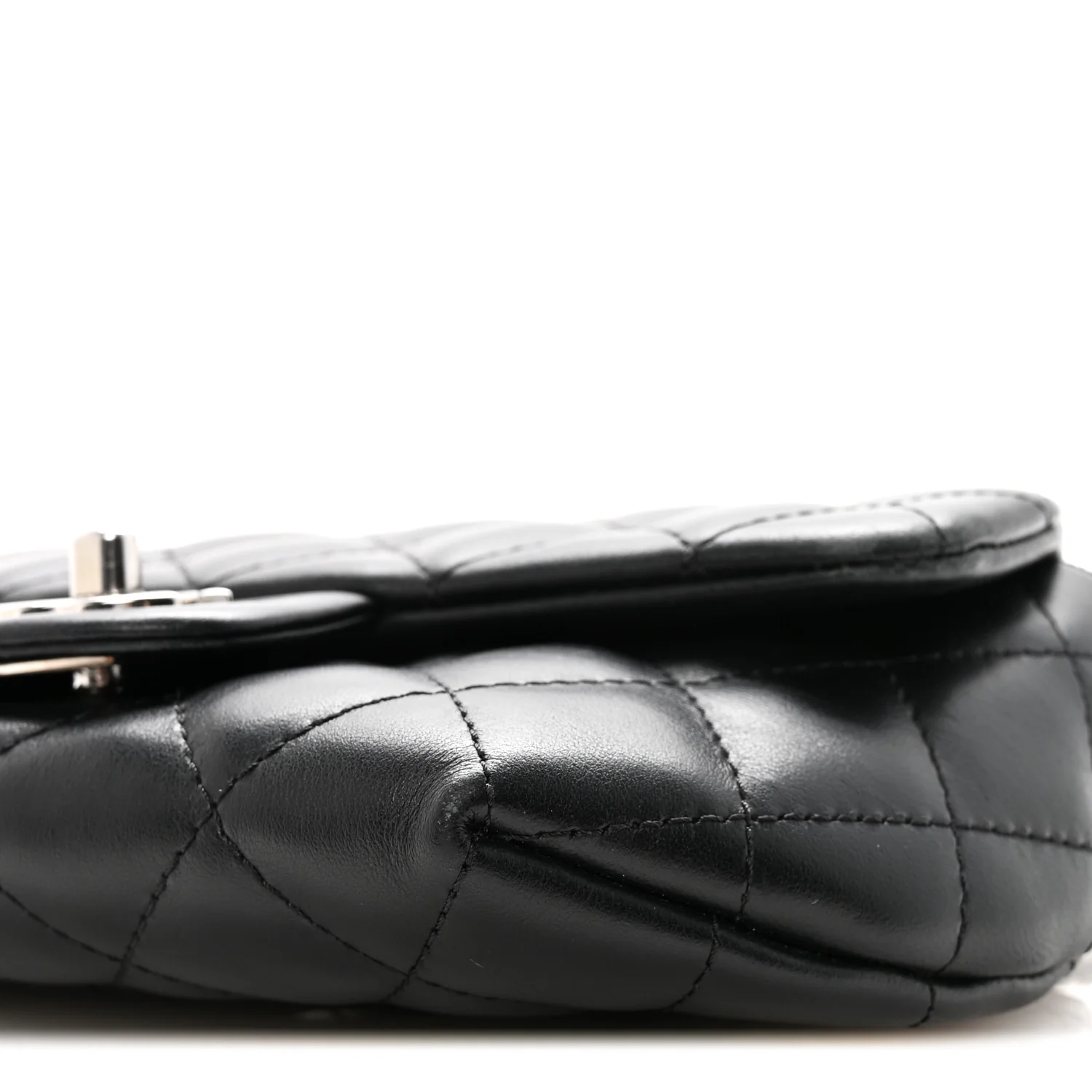 Calfskin Quilted CC Uniform Flap Belt Bag Black - Top Club