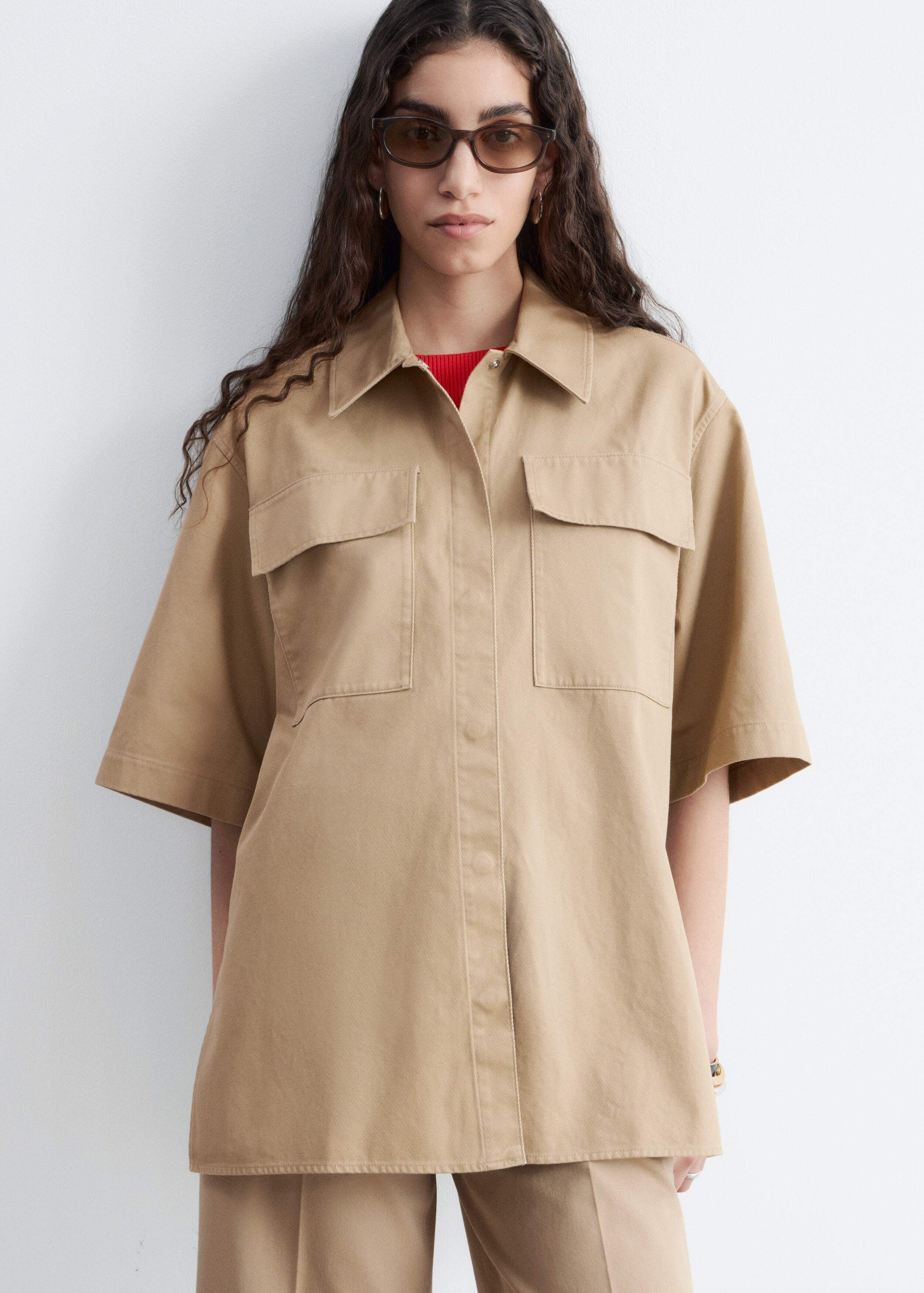 & Other Stories SHORT-SLEEVE COTTON SHIRT
