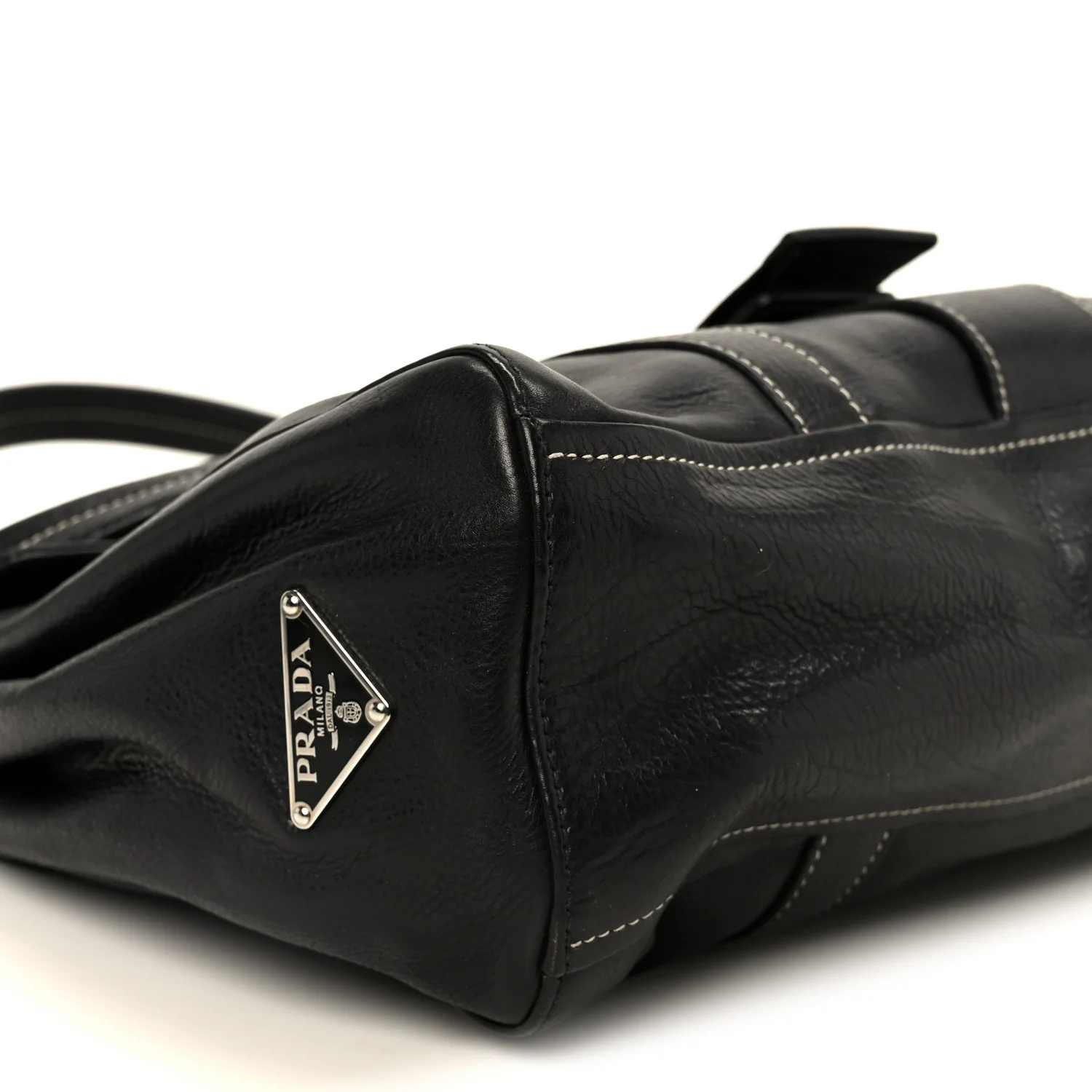 Calf Pocket Shoulder Bag Black - Top Club