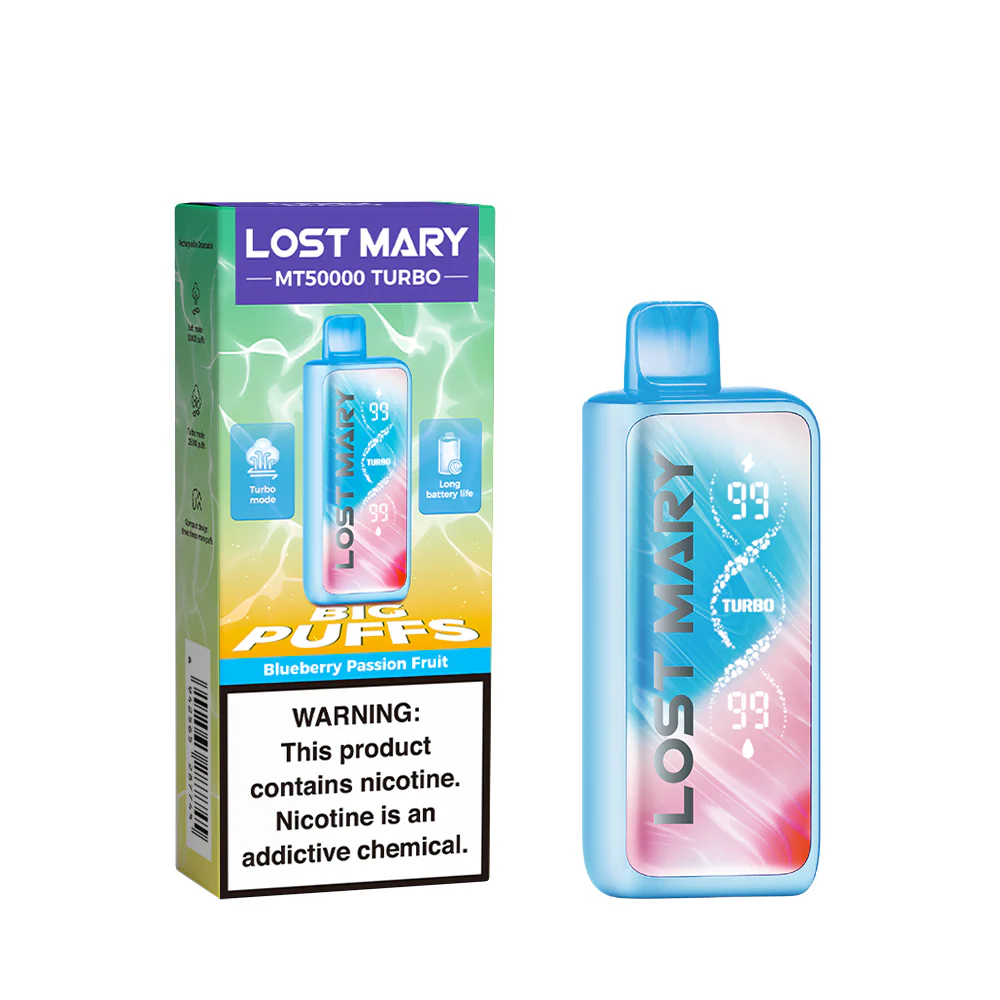 LOST MARY MT50K Turbo vape descartável recarregável (todos os sabores)