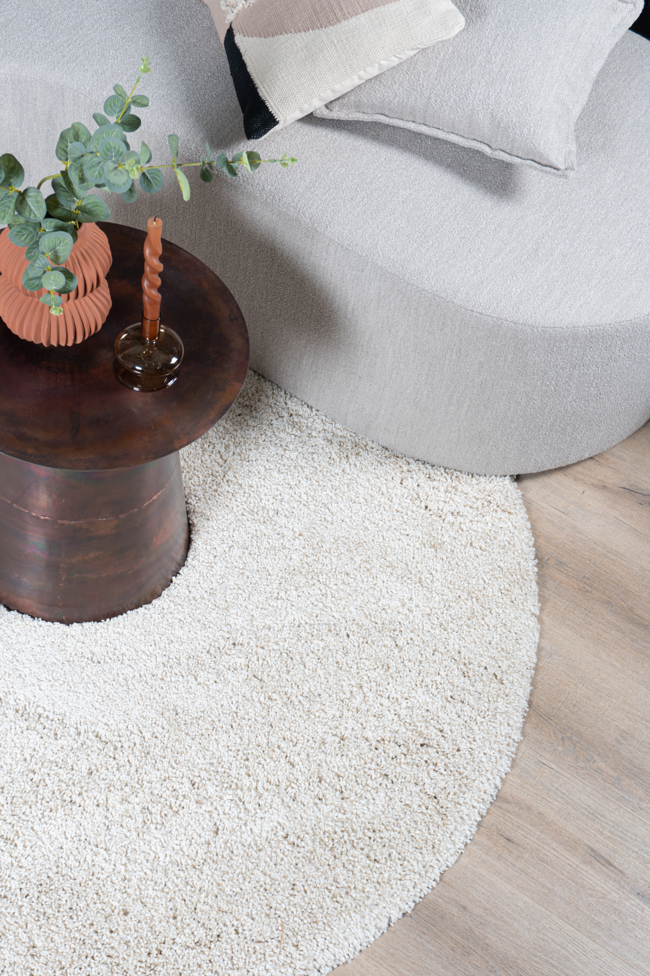 Karpet Rome Creme Rond ø200 cm
