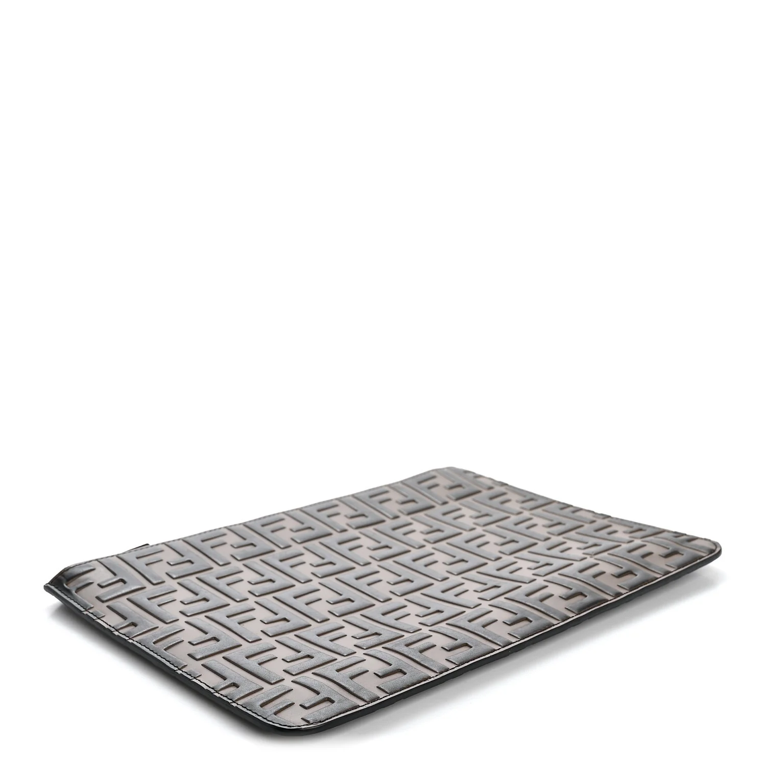 Vitello Grace FF 1974 Embossed Slim Clutch Black - Top Club