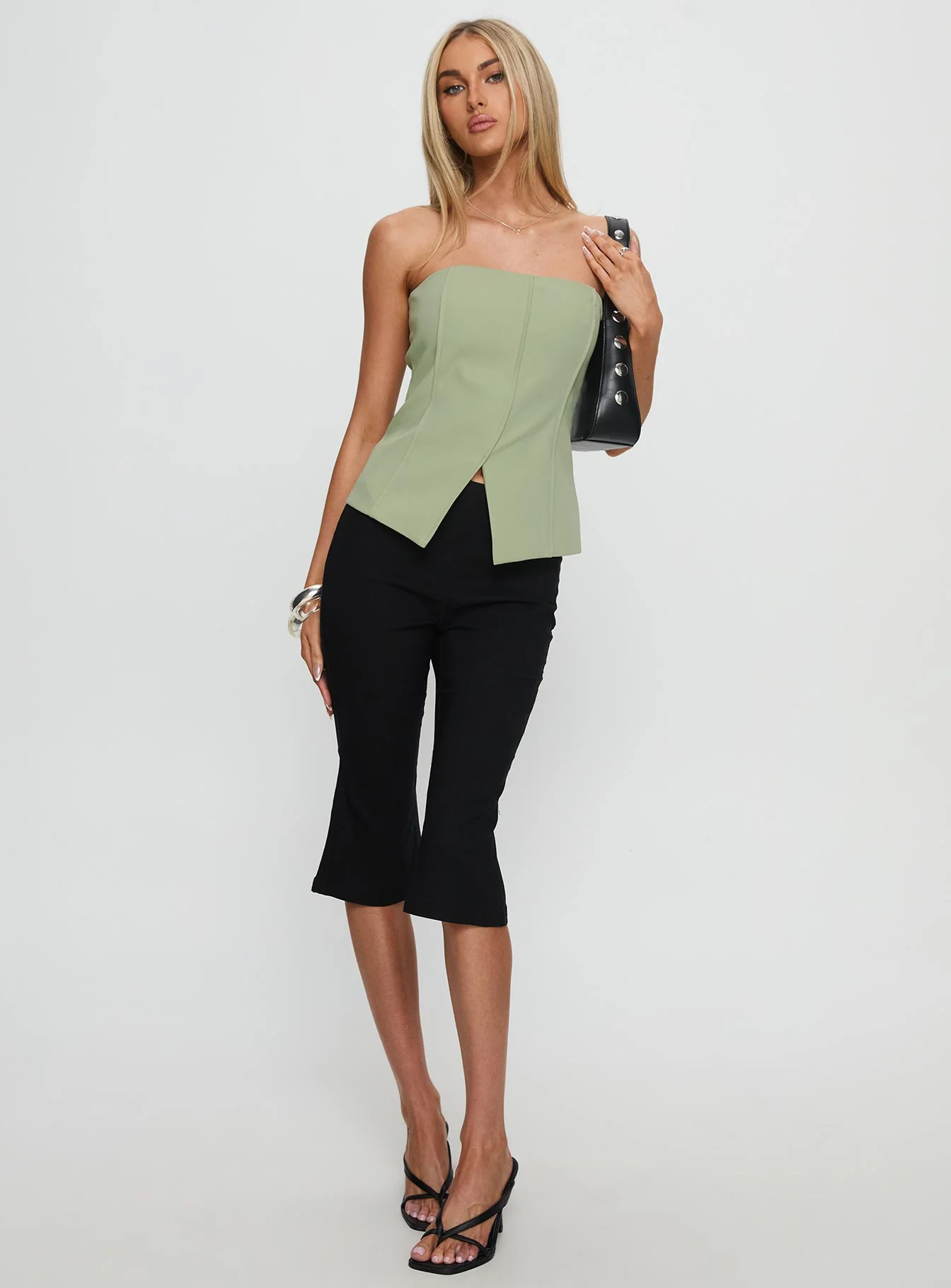 Lavish Living Strapless Top Green