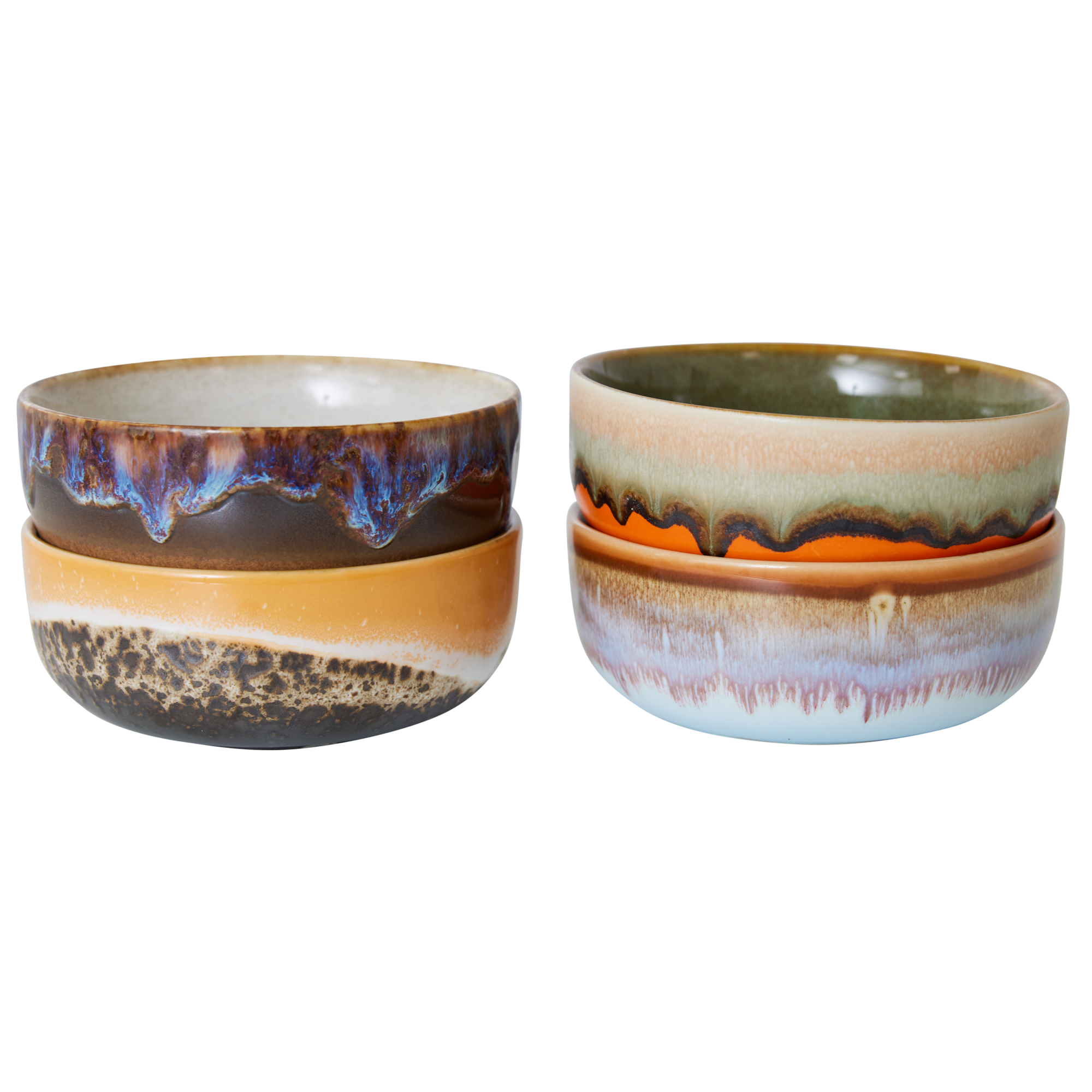 Servies 70's Ceramics Tapas Bowl Crystal - set van 4
