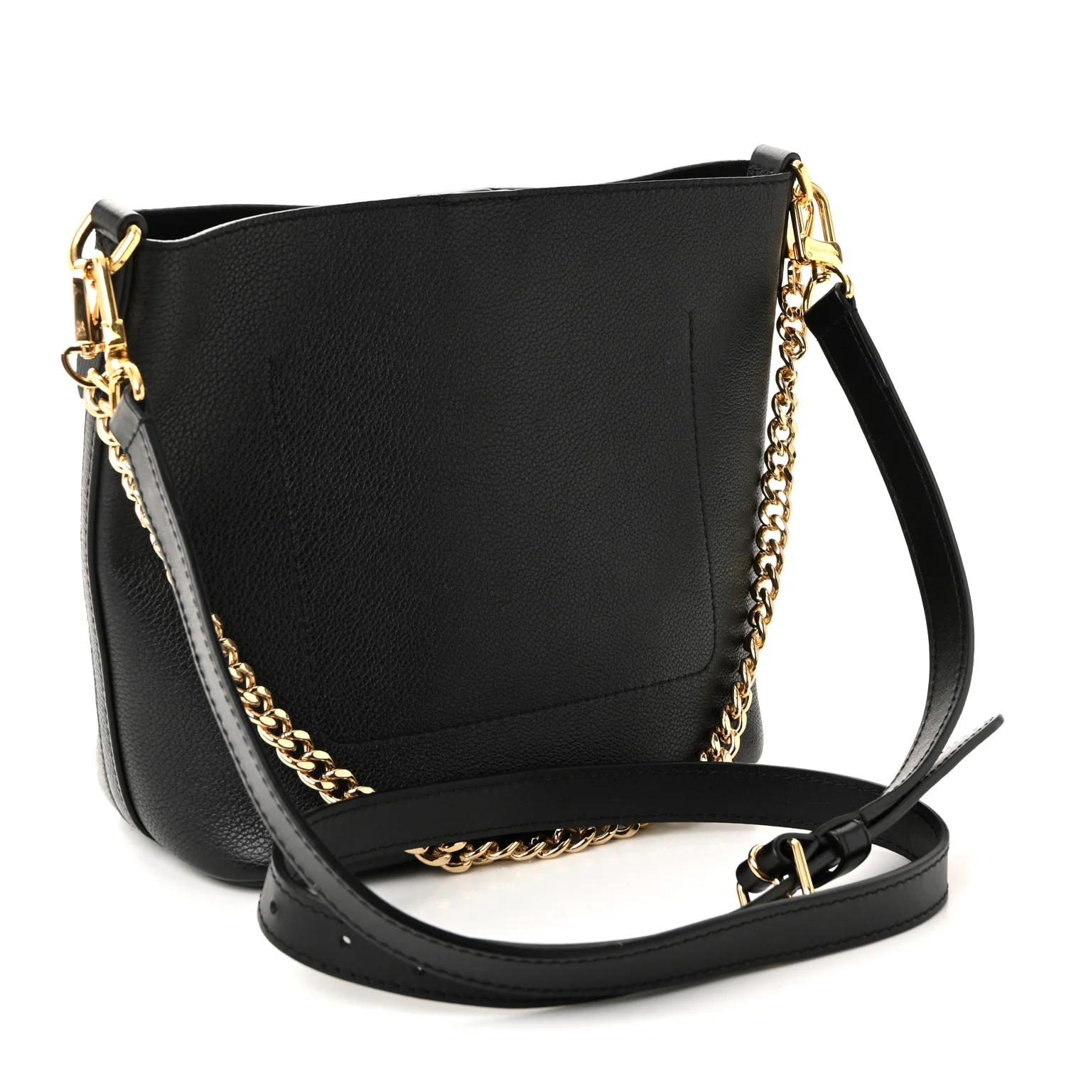 Calfskin Lock and Walk Bucket Black - Top Club