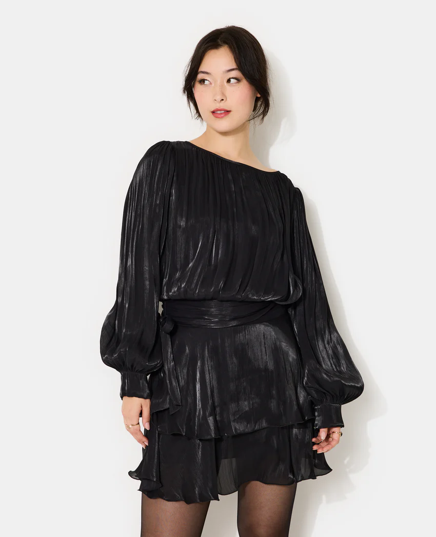 Pimkie Robe en tissu brillant avec effet drapé