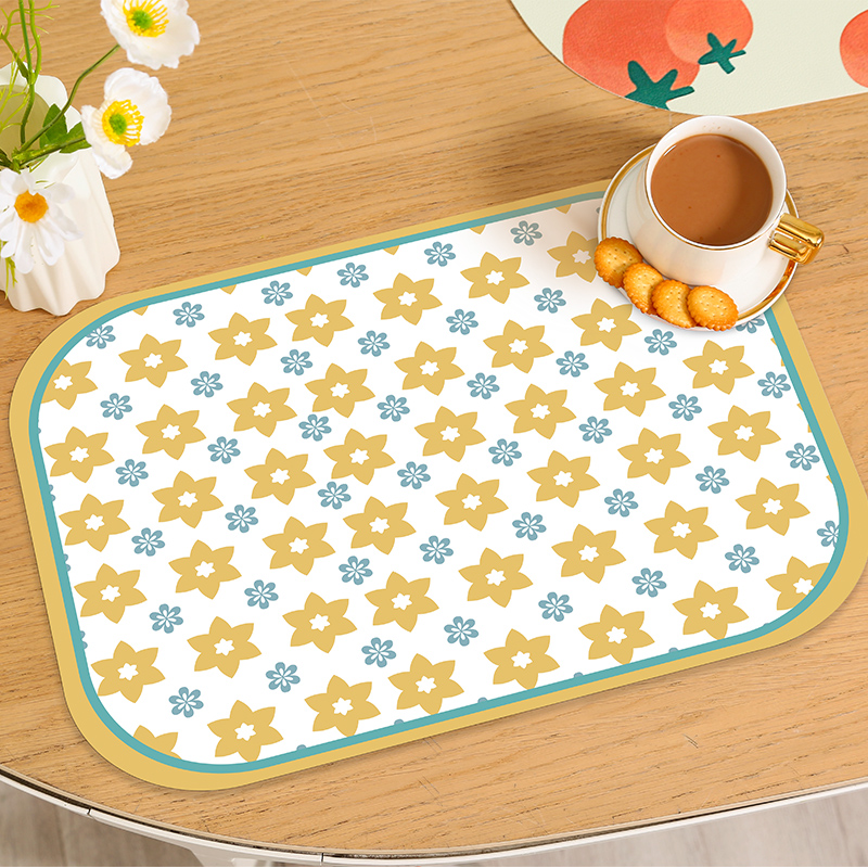 Wholesale High Quality Square Table Mat Non-Slip PVC Western Restaurant Placemat Dining Table Mat（10 pcs）