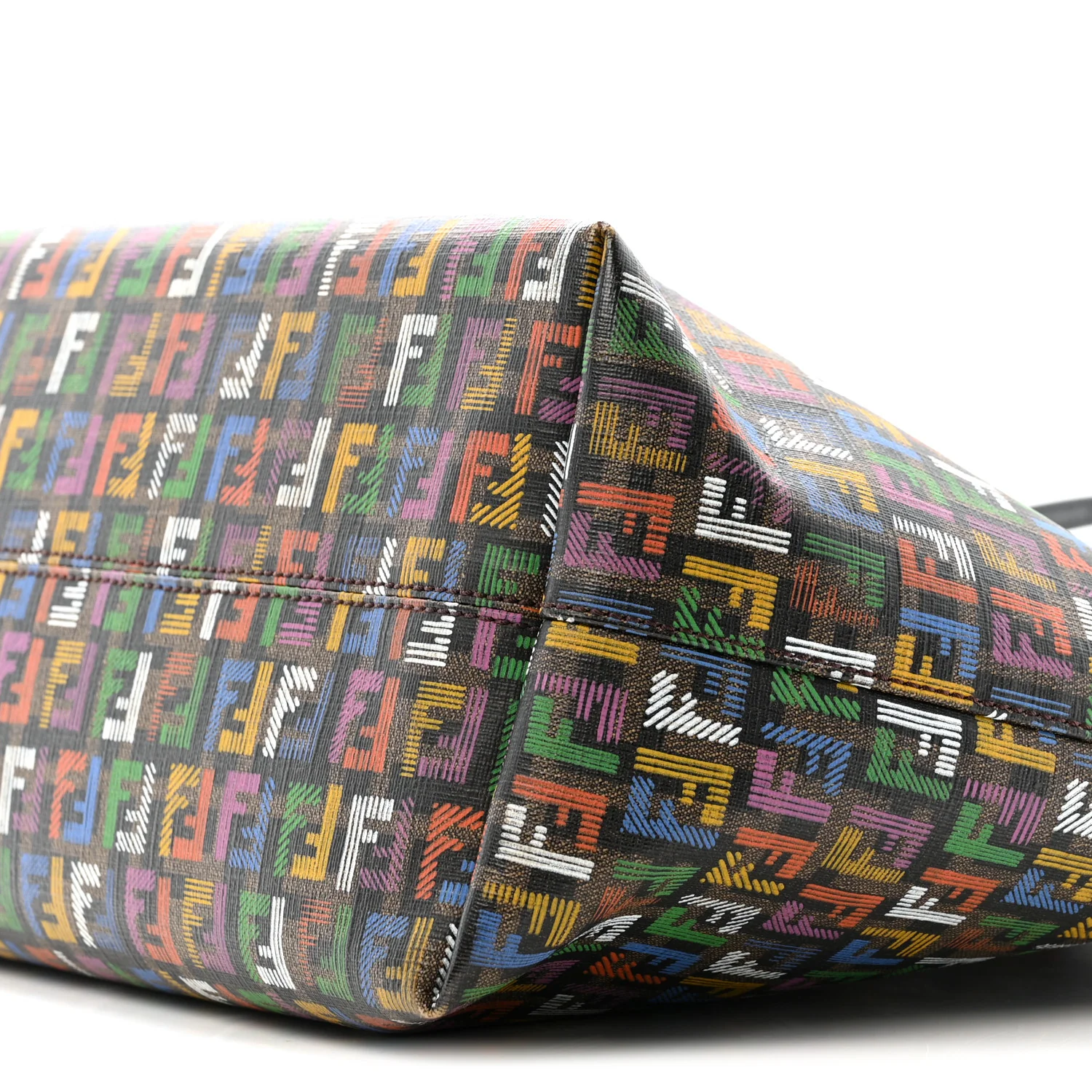 Zucca Spalmati Patent Zucchino Screen Print Medium Roll Tote Tobacco Multicolor Black - Top Club
