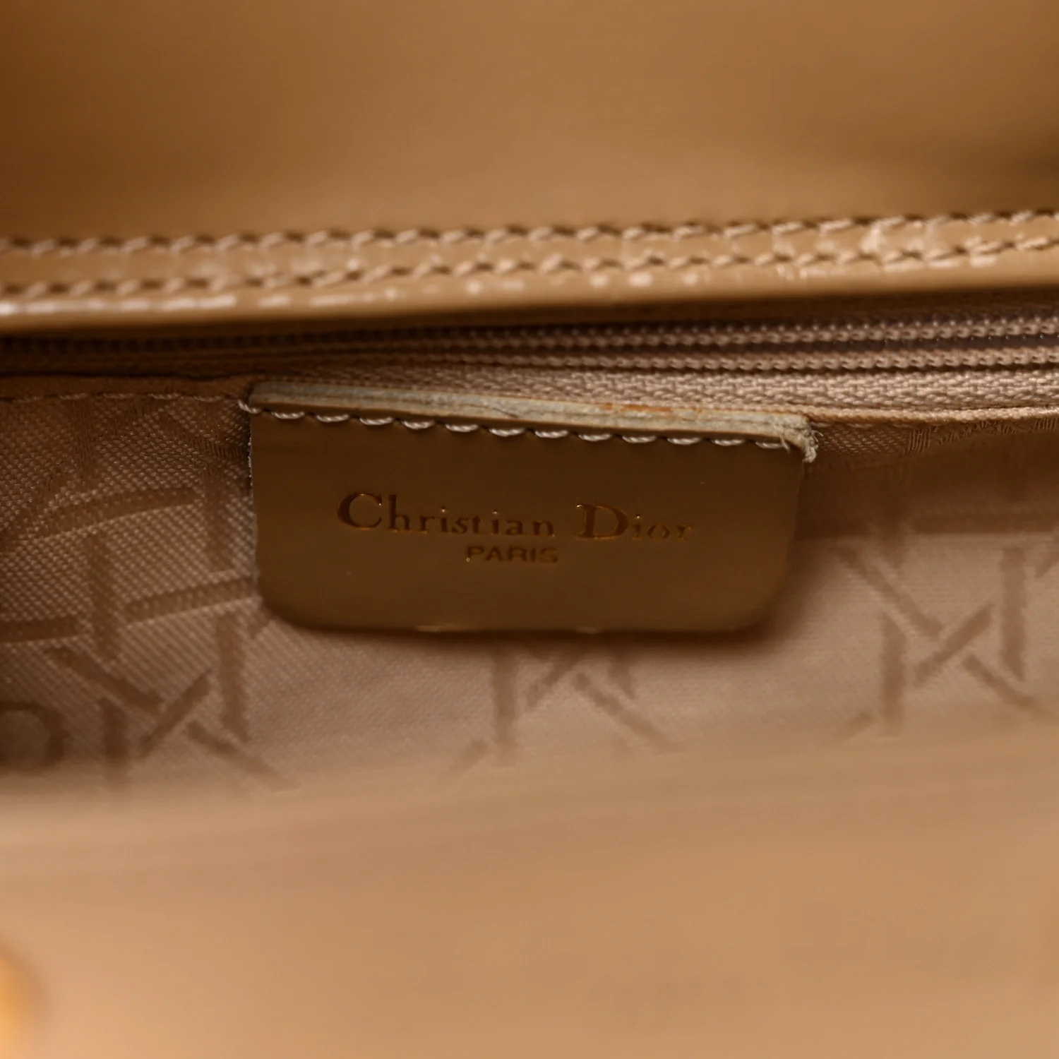 Patent Mini Lady Dior Beige - Top Club