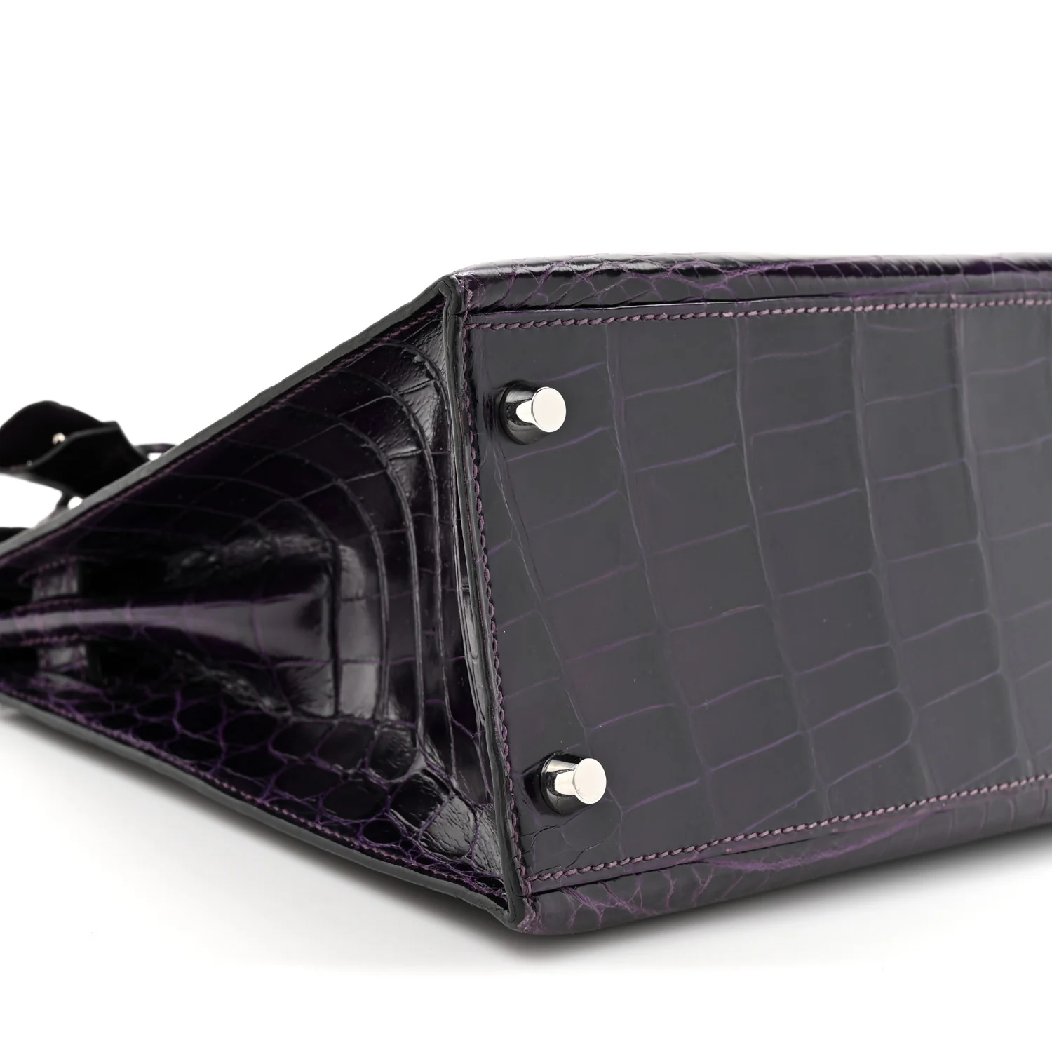 Shiny Niloticus Crocodile Kelly Sellier 28 Amethyst - Top Club