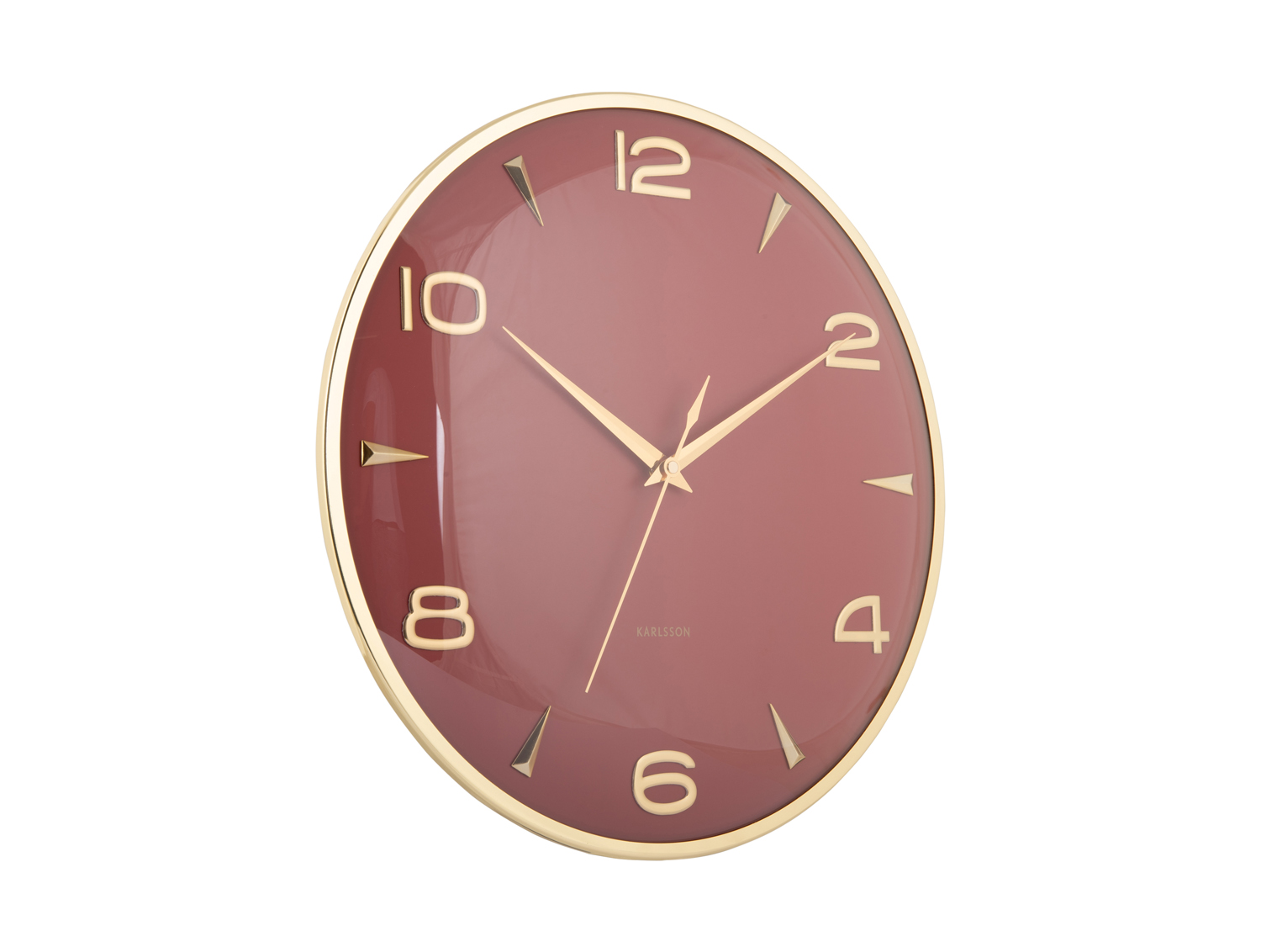 Wall clock Sienna Glow red ochre