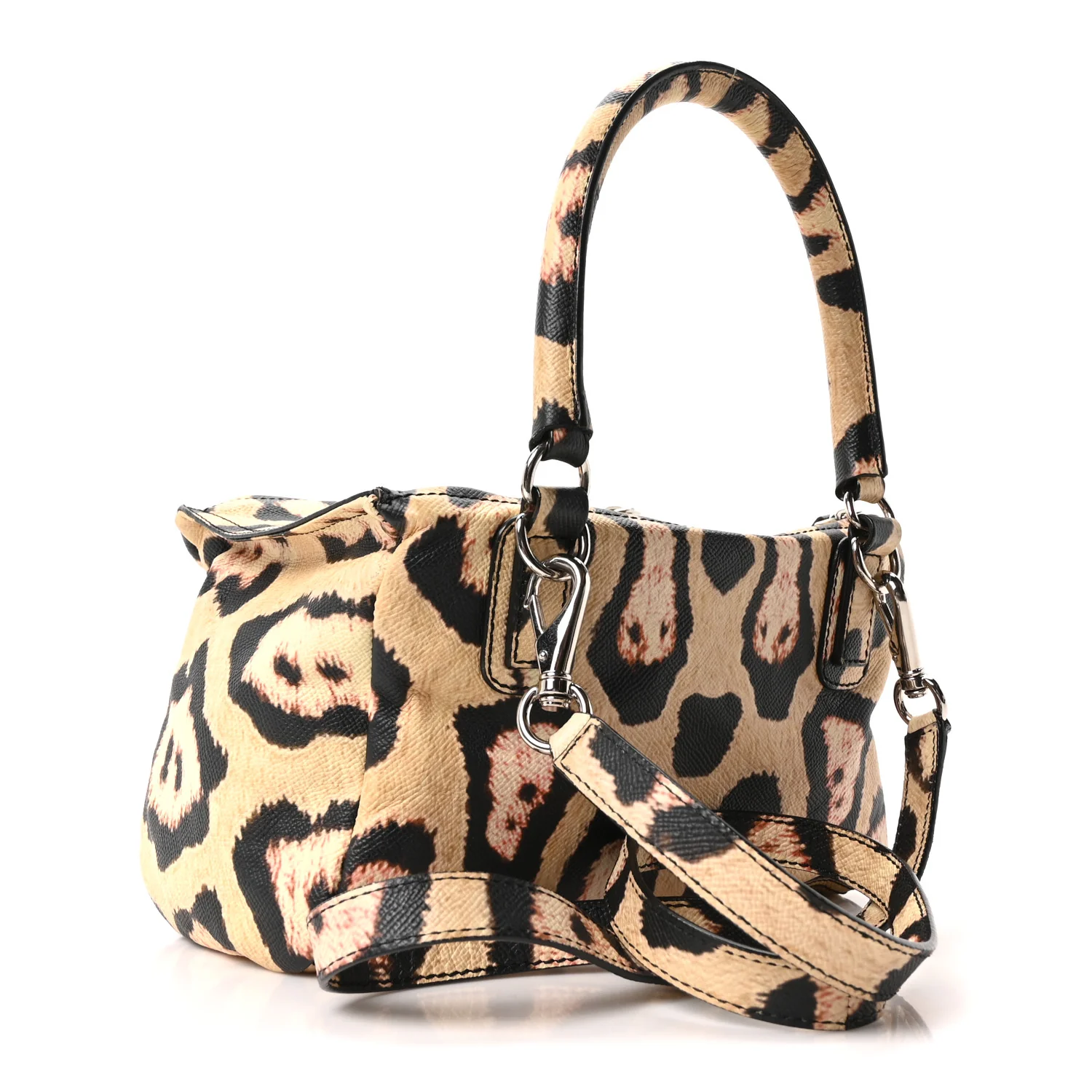 Calfskin Leopard Print Small Pandora Multicolor - Top Club