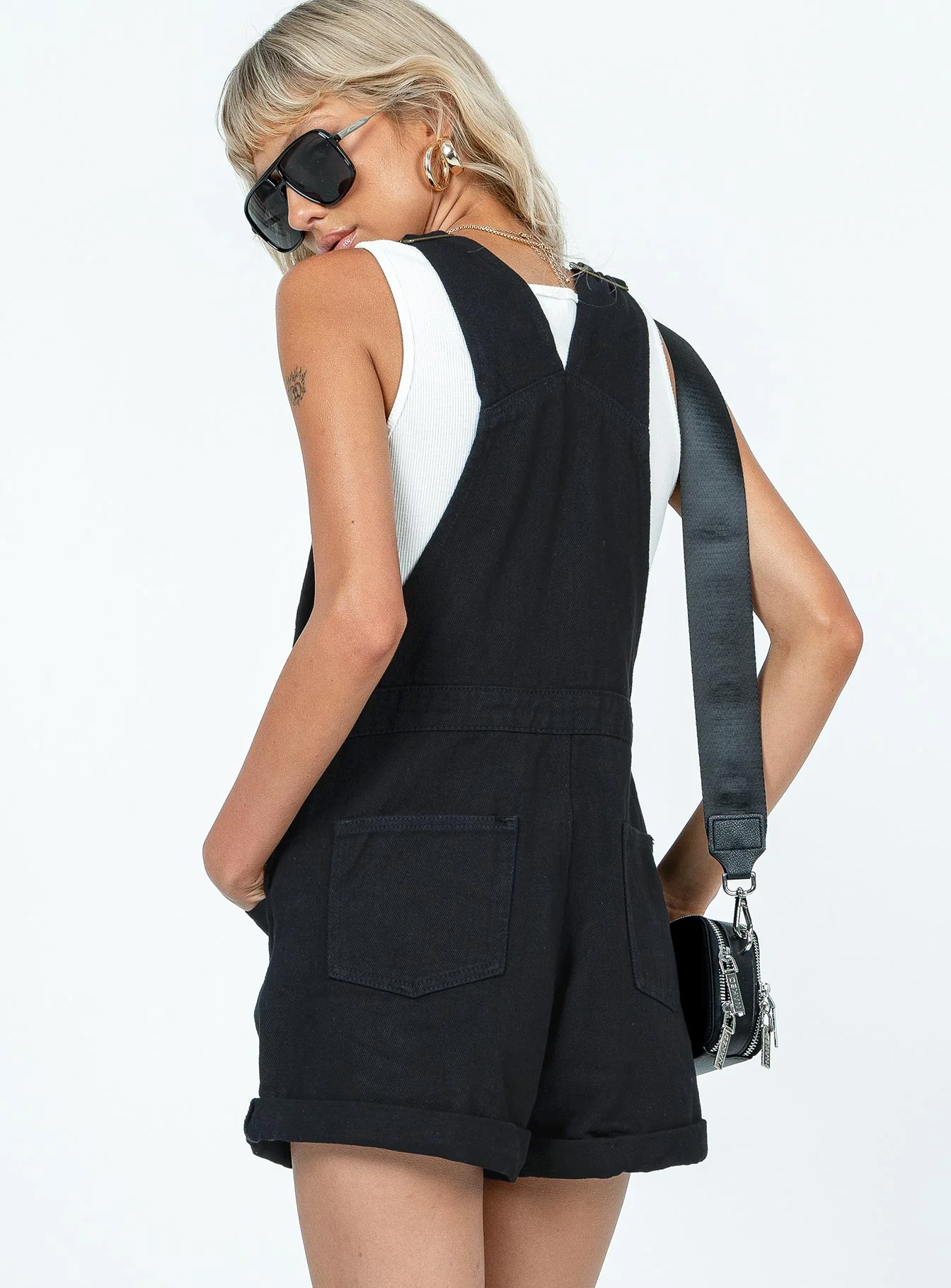 Kacey Short Overalls Black