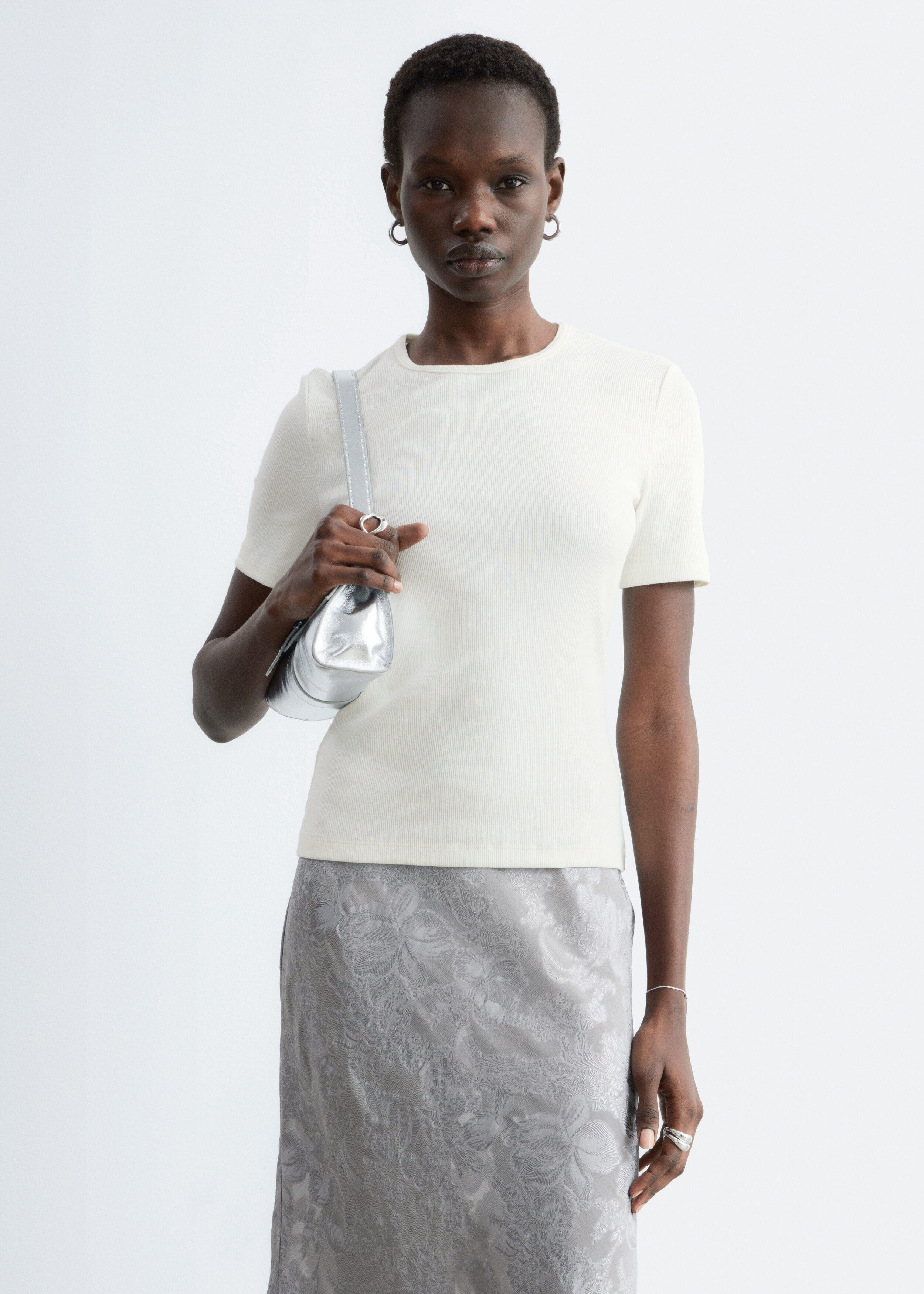 & Other Stories RIBBED T-SHIRT