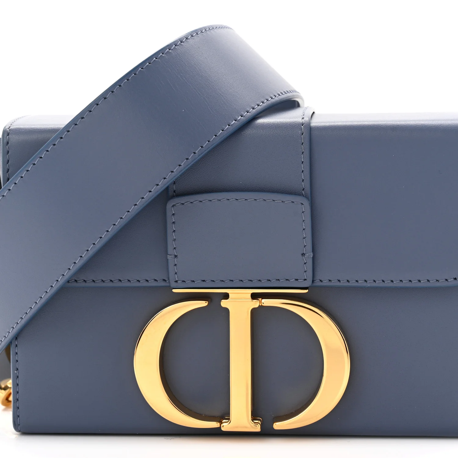 Box Calfskin 30 Montaigne Box Bag Blue - Top Club