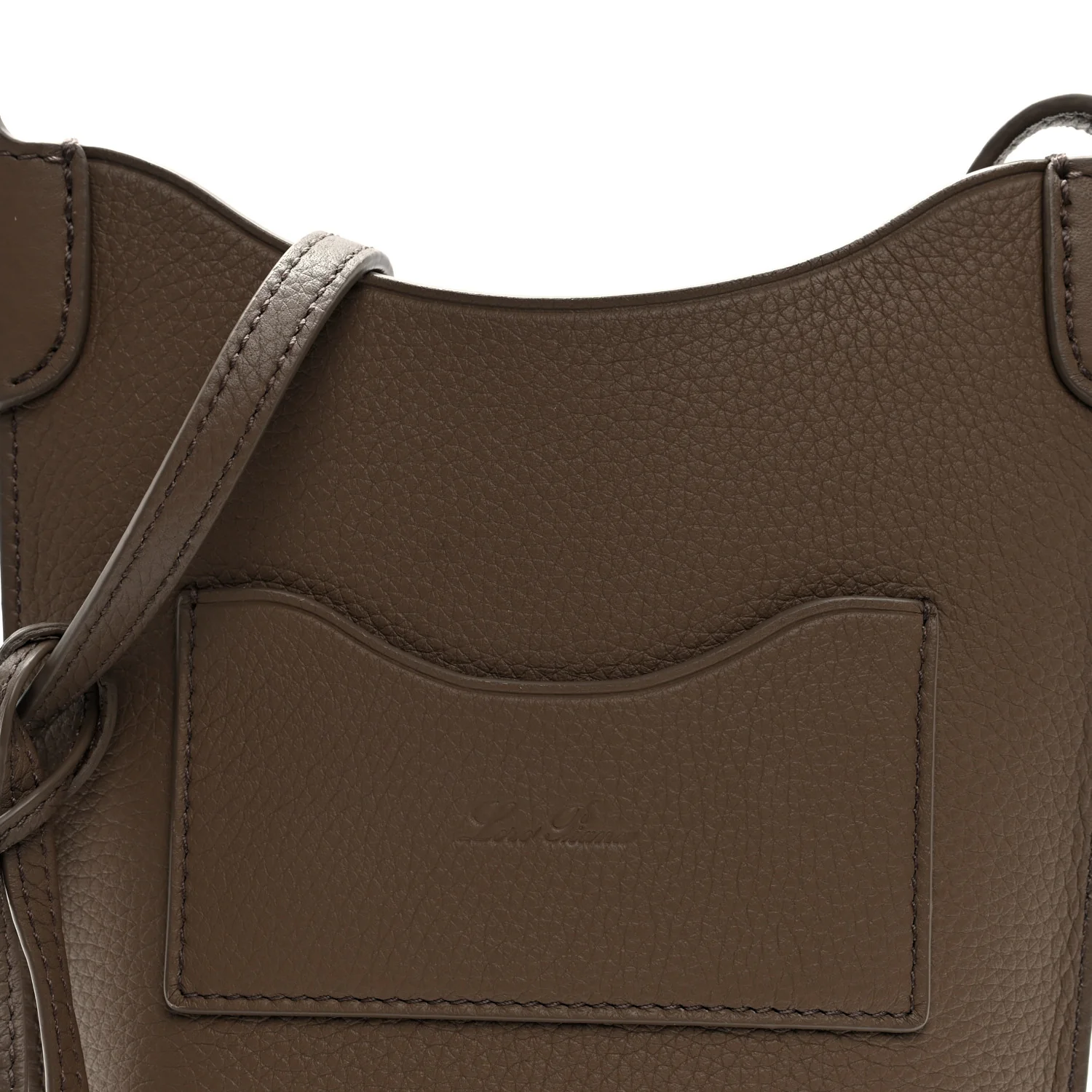 Grained Calfskin Bale Phone Case Warm Mastic - Top Club