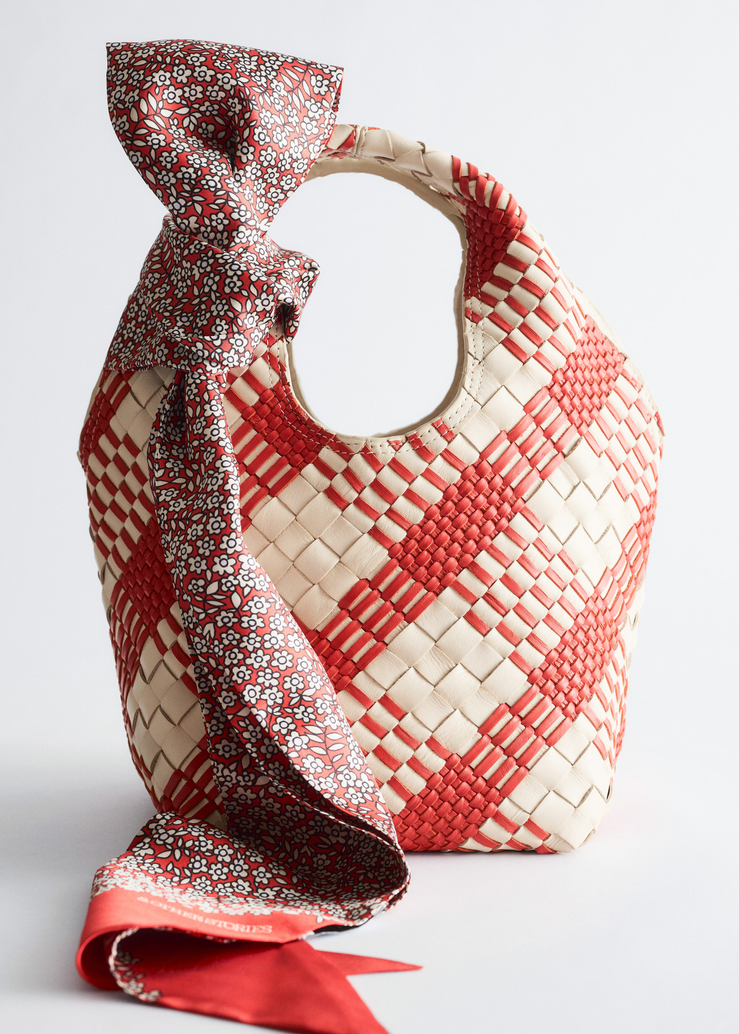 & Other Stories BRAIDED LEATHER TOTE BAG
