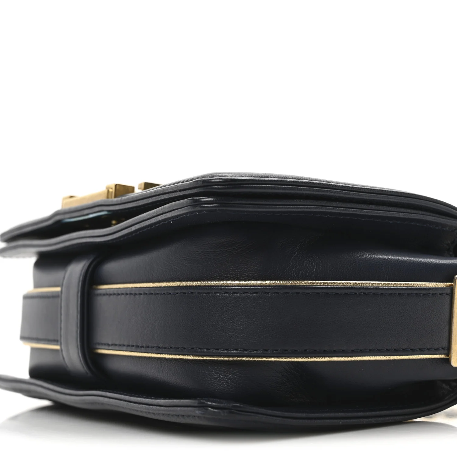 Sheepskin Braided Small Boy Reverso Flap Navy - Top Club
