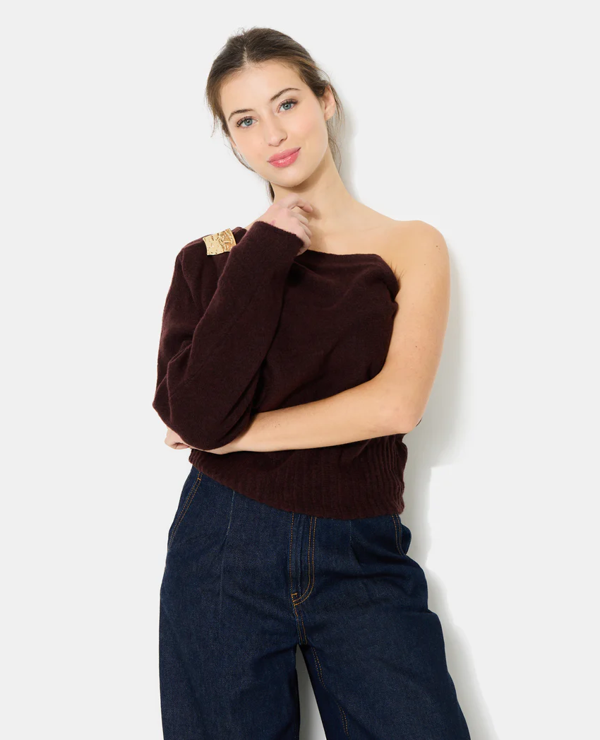 Pimkie Pull one shoulder avec détail bijou