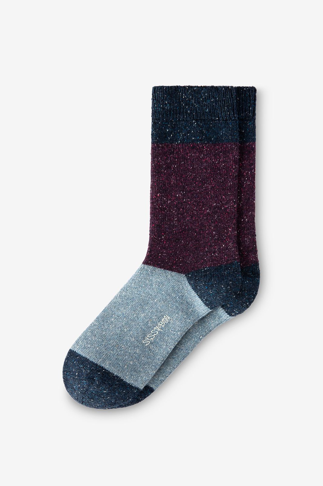 Blauwe colourblock sokken