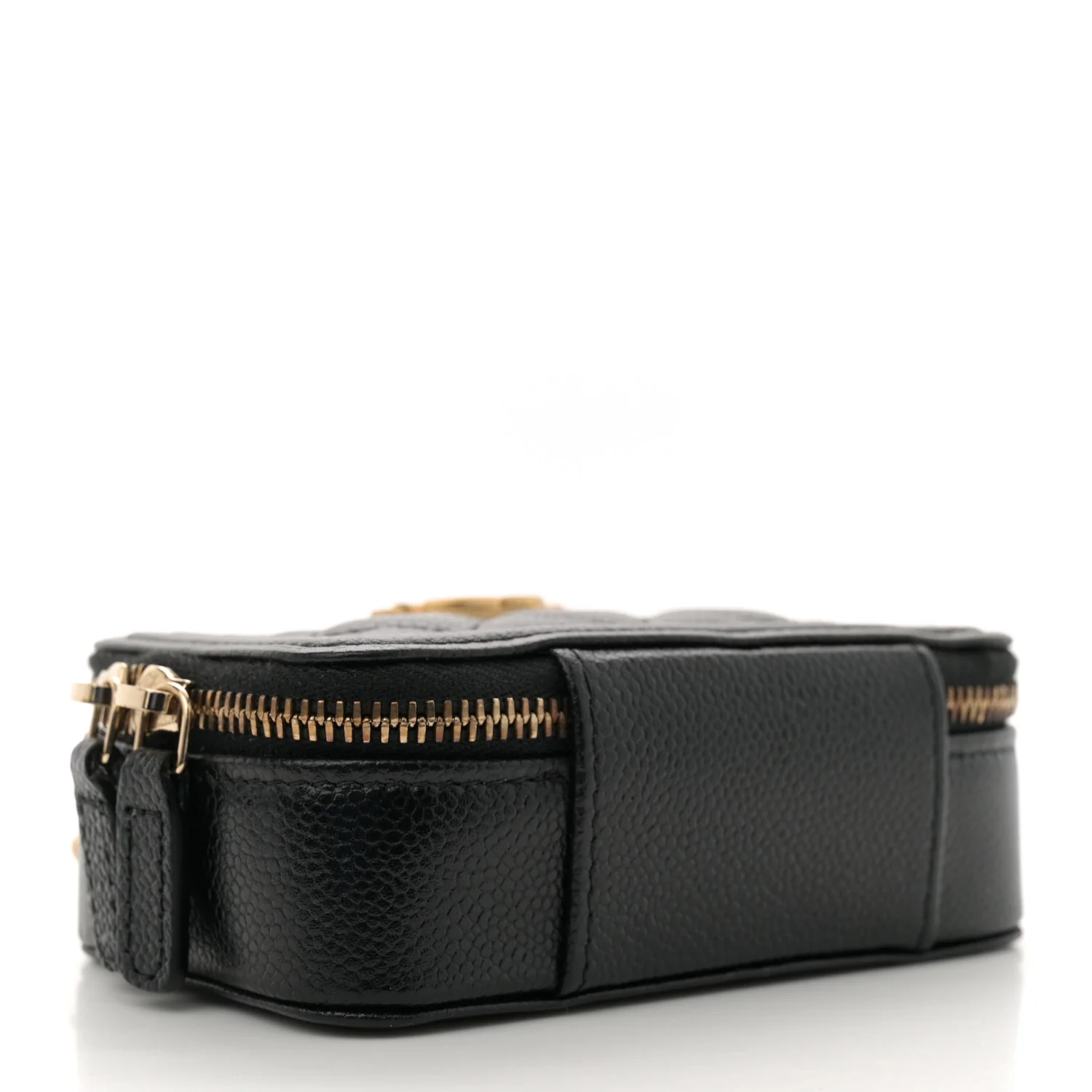 Caviar Quilted Mini Boy Clutch With Chain Black - Top Club