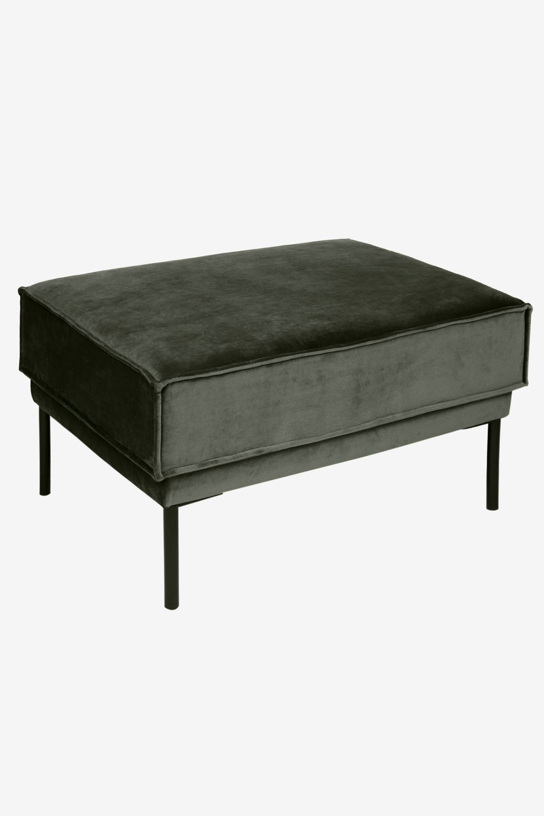 The Duchess velvet hocker Juke dark green hunter