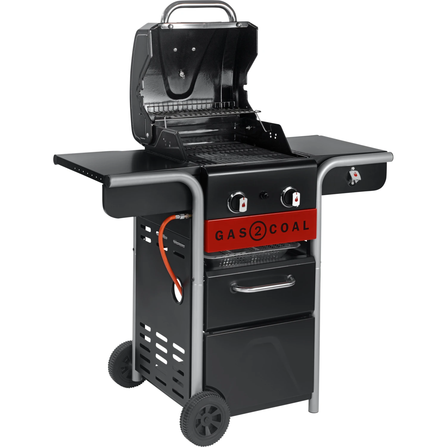 Char-Broil Barbecue a gas e carbone GAS2COAL 2.0 2B Char-Broil 2 fuochi in acciaio con ruot