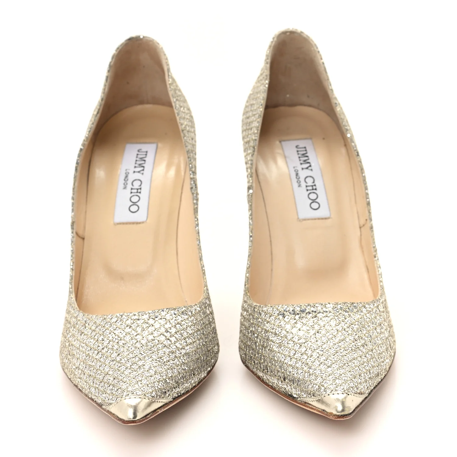 Glitter Fabric Romy 85 Pumps 37.5 Champagne - Top Club