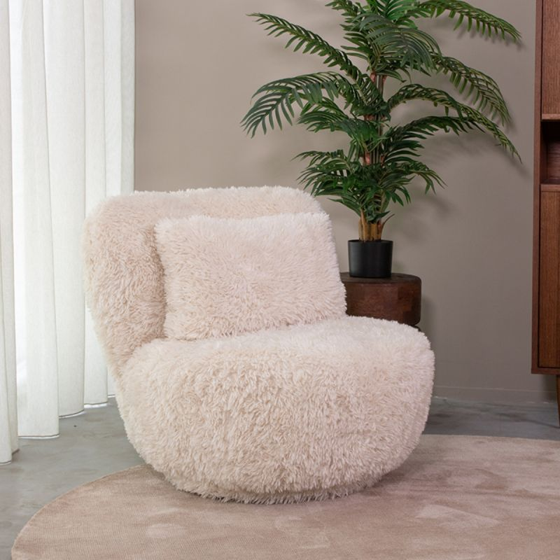 Fluffy draaifauteuil