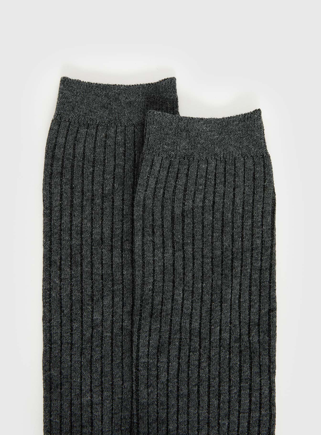 Nayara Ribbed Socks Dark Grey Marle